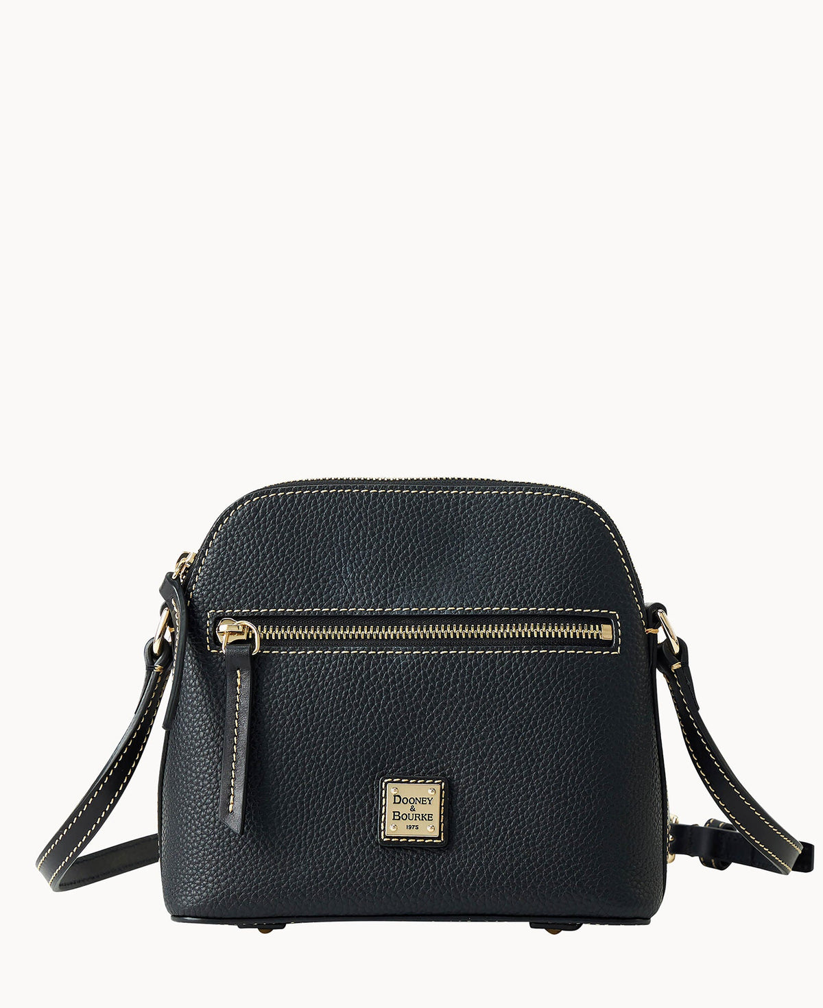 Pebble Grain Domed Crossbody