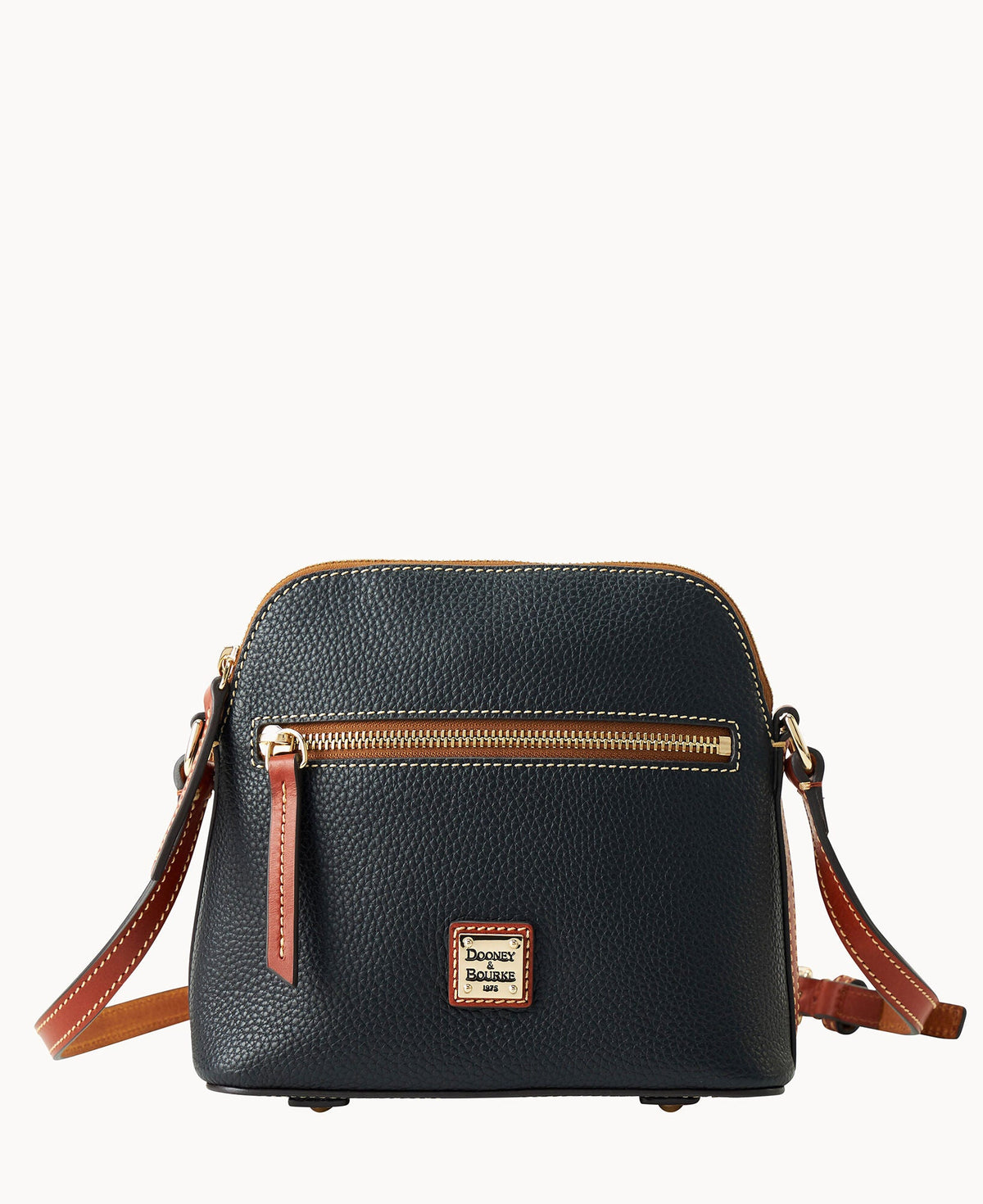 Pebble Grain Domed Crossbody