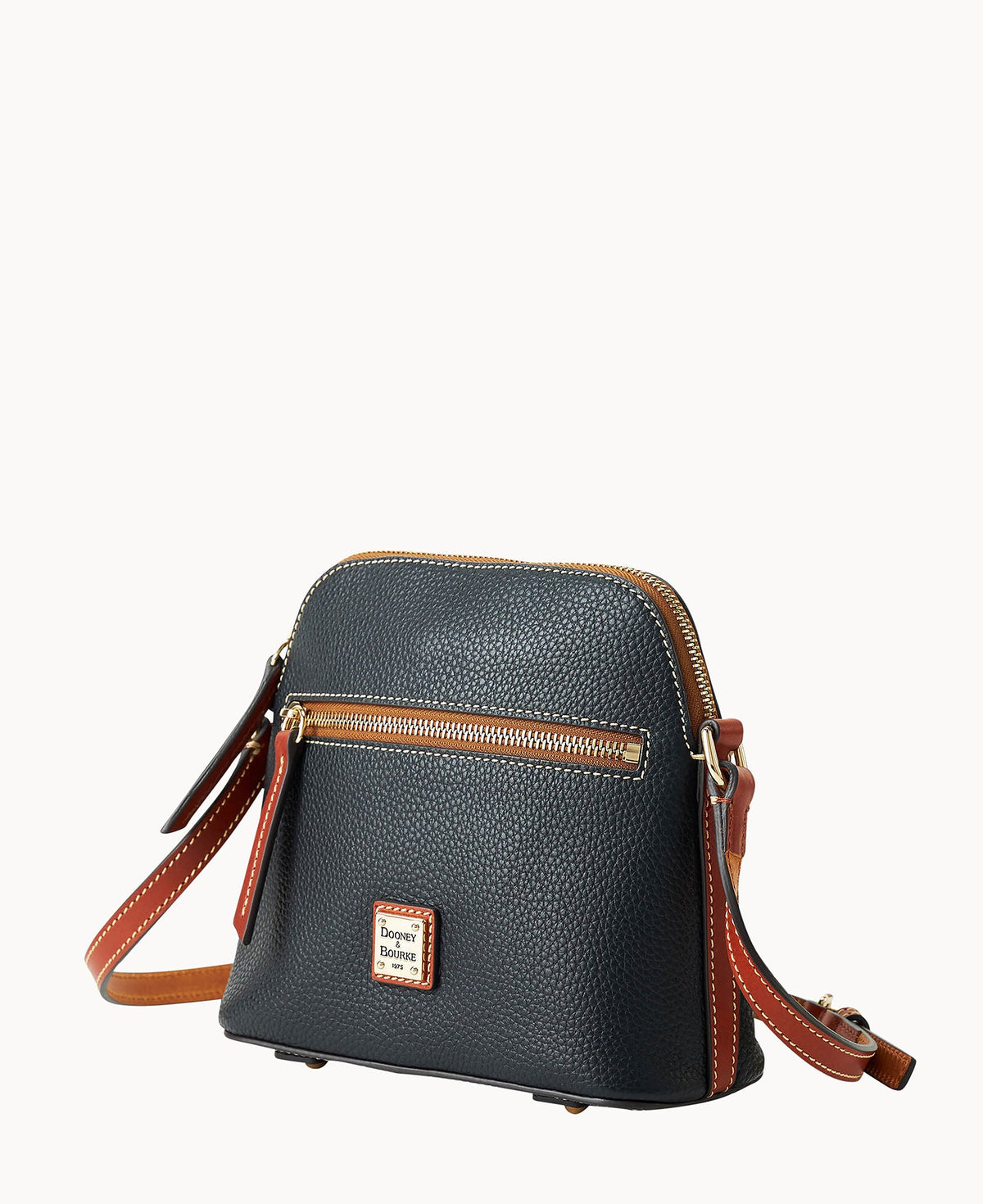 Pebble Grain Domed Crossbody