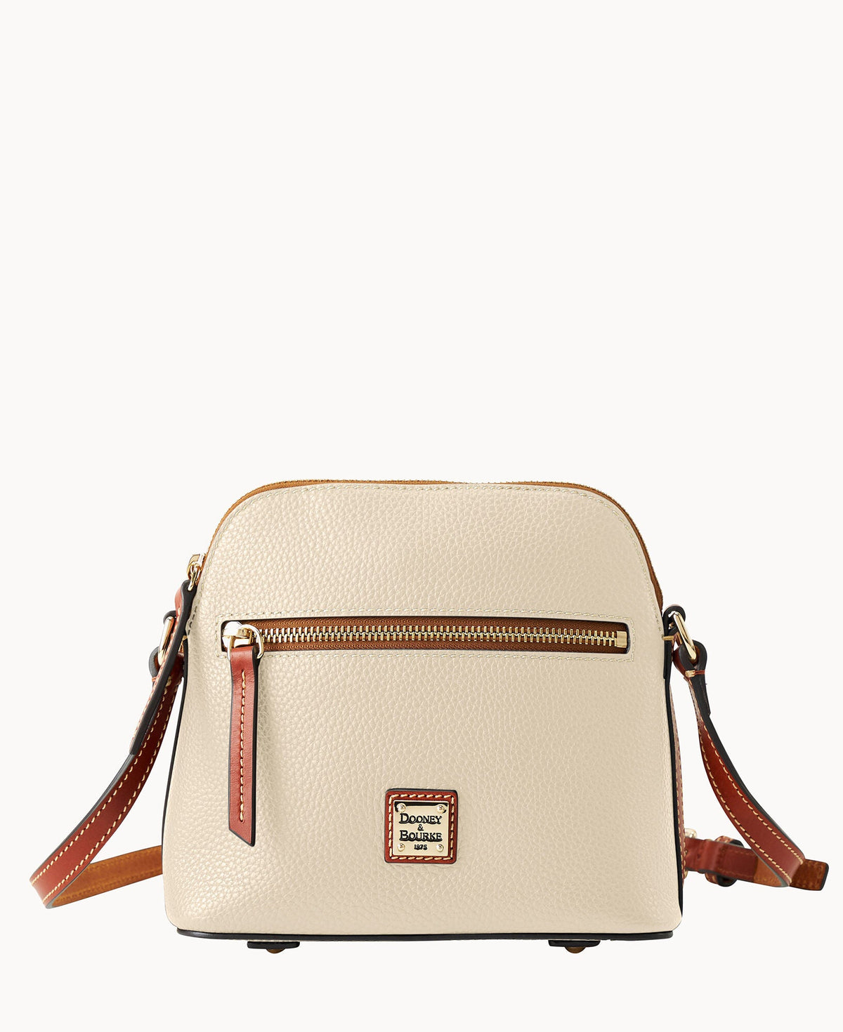 Pebble Grain Domed Crossbody