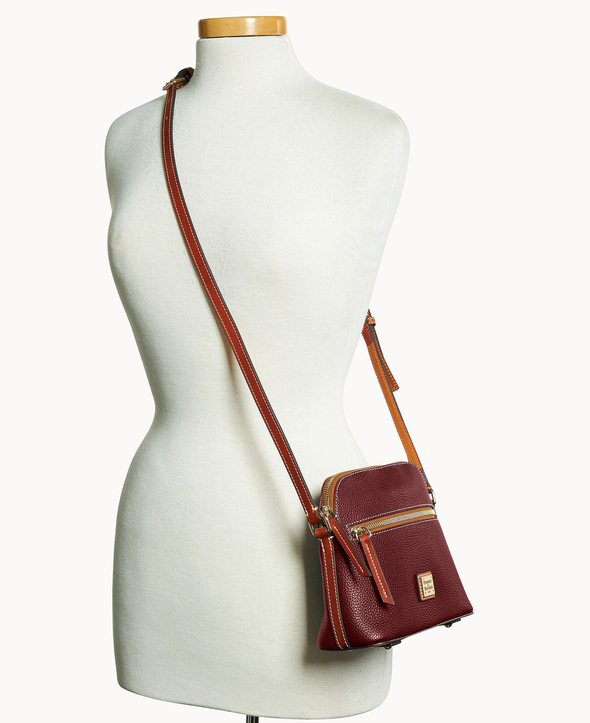 Pebble Grain Domed Crossbody