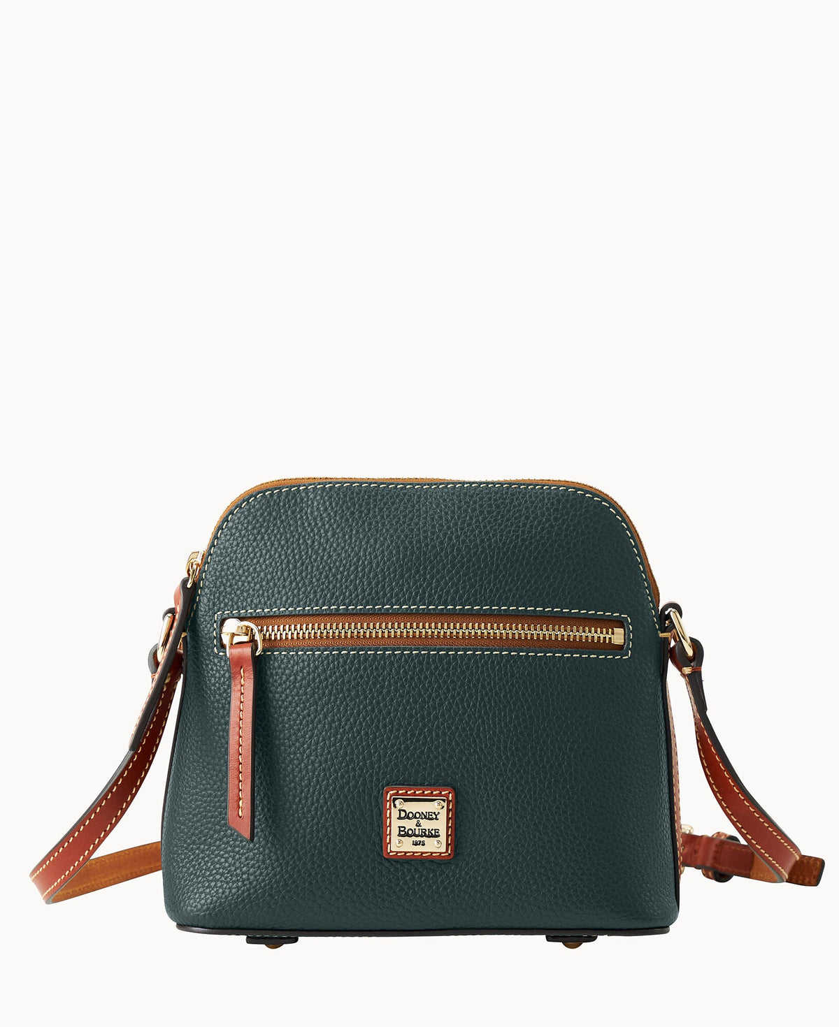 Pebble Grain Domed Crossbody