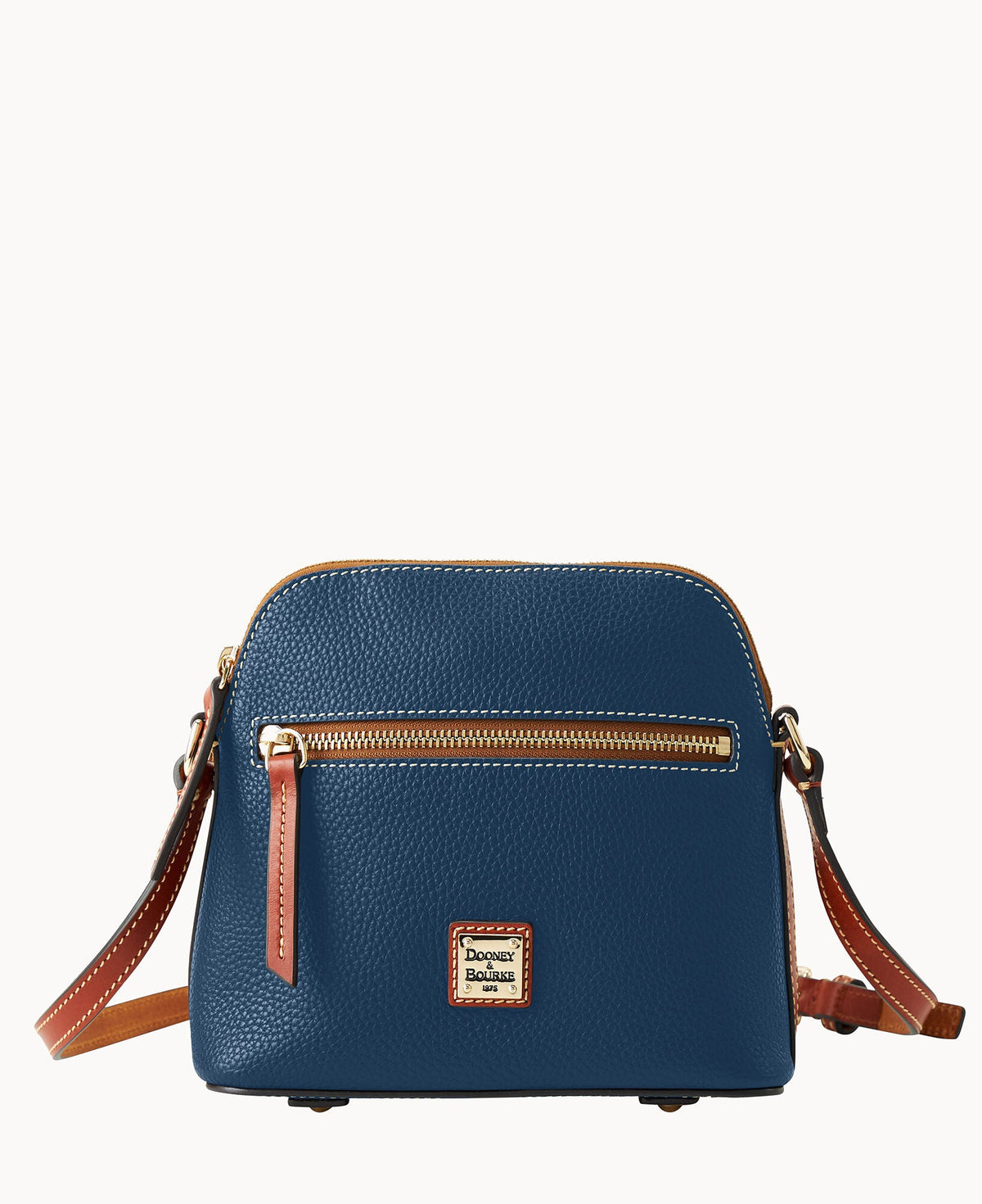 Pebble Grain Domed Crossbody
