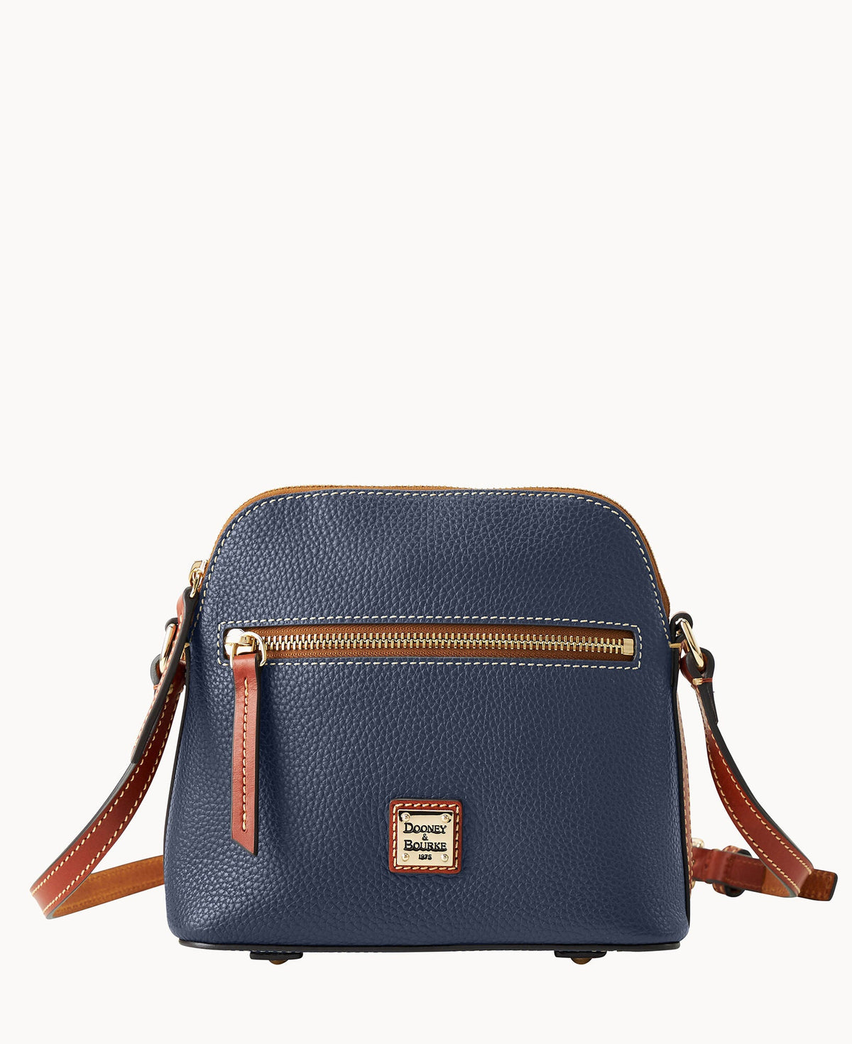 Pebble Grain Domed Crossbody