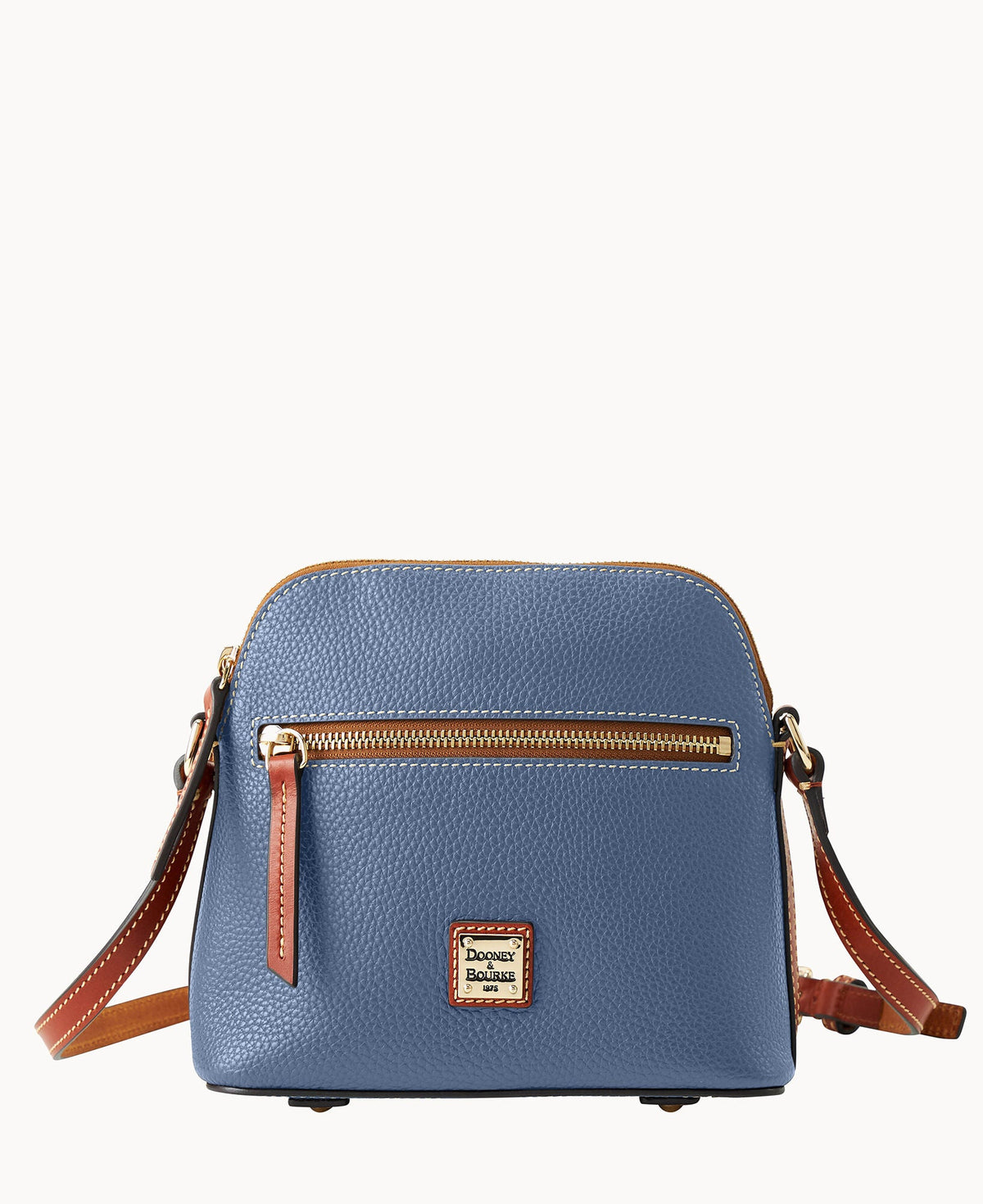 Pebble Grain Domed Crossbody