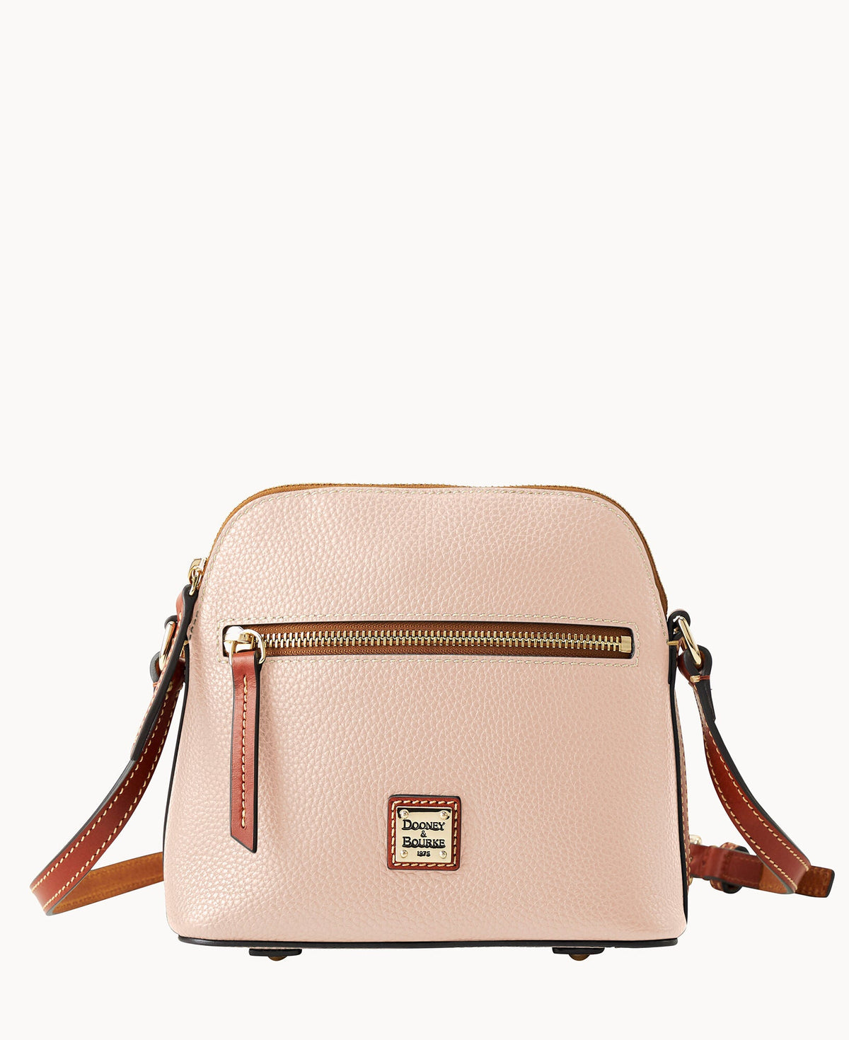 Pebble Grain Domed Crossbody