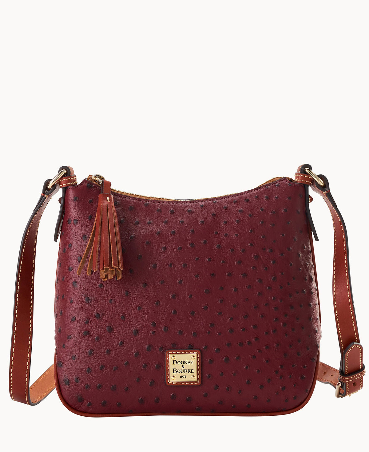Ostrich Crossbody Hobo