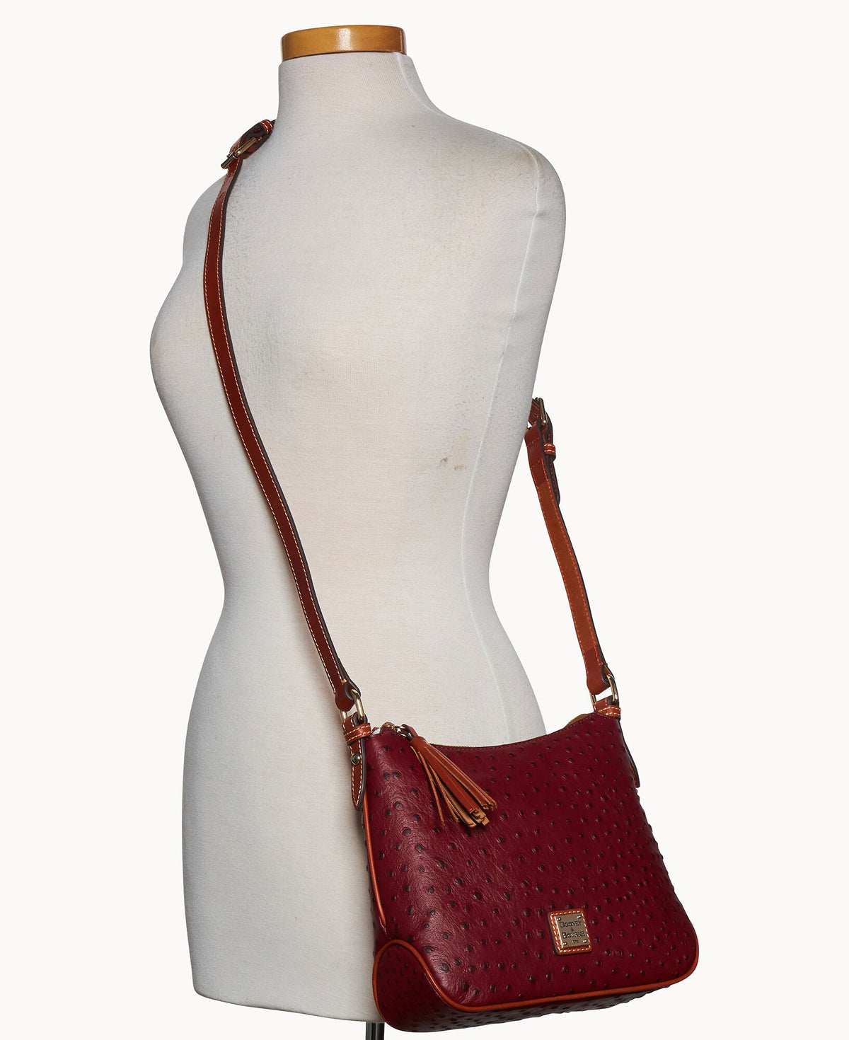 Ostrich Crossbody Hobo