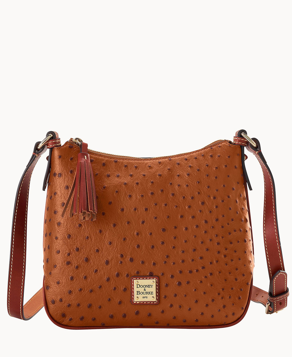 Ostrich Crossbody Hobo