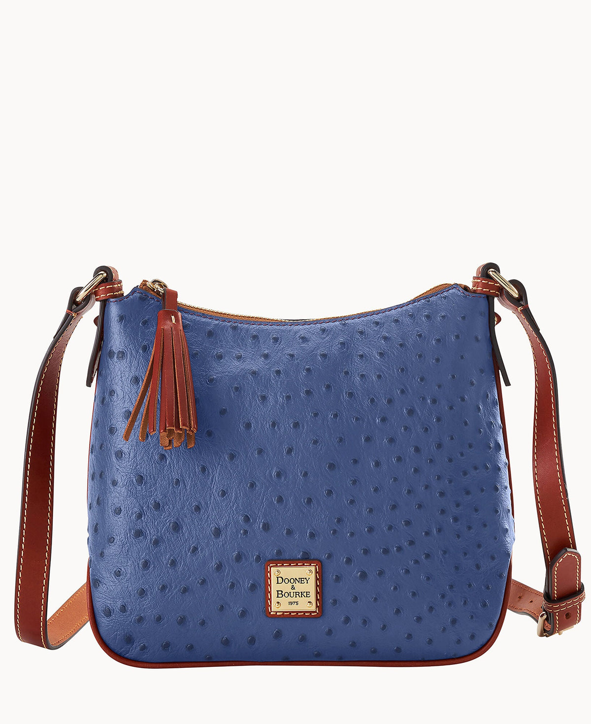 Ostrich Crossbody Hobo