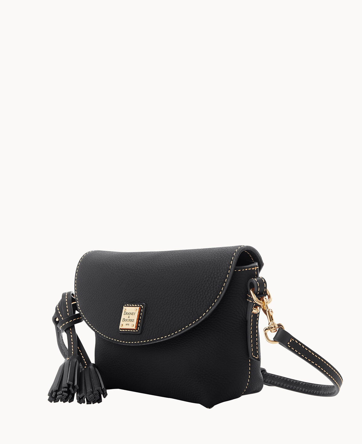 Pebble Grain Crossbody Saddle Bag