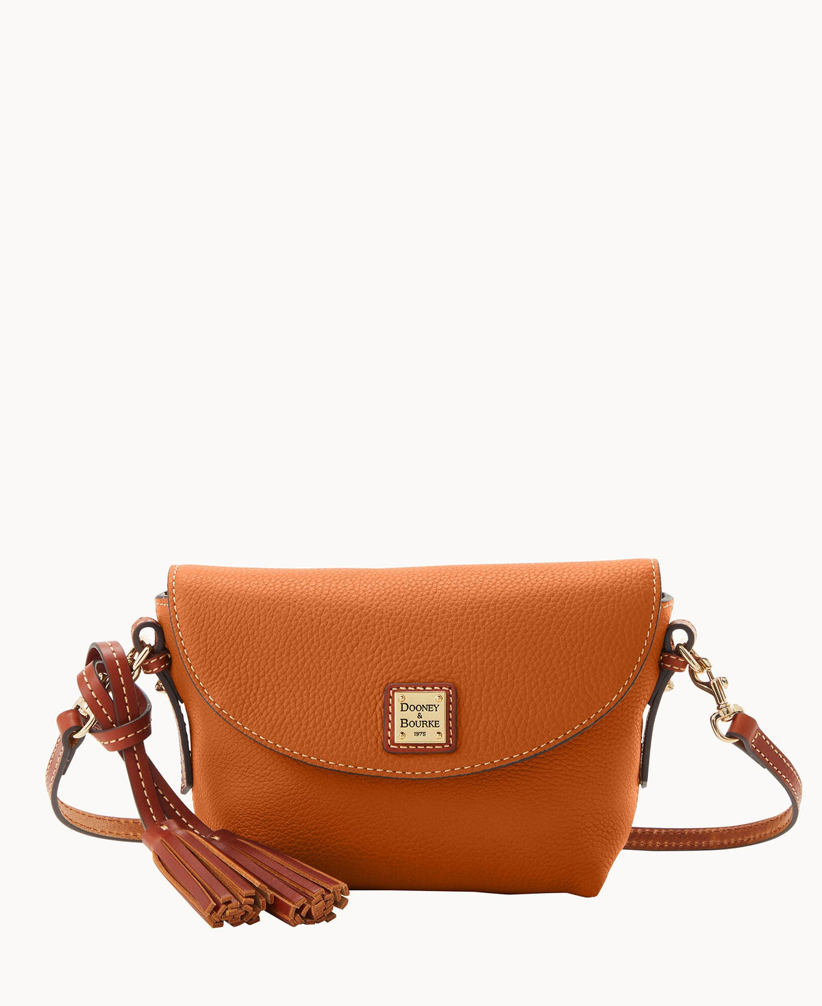 Pebble Grain Crossbody Saddle Bag