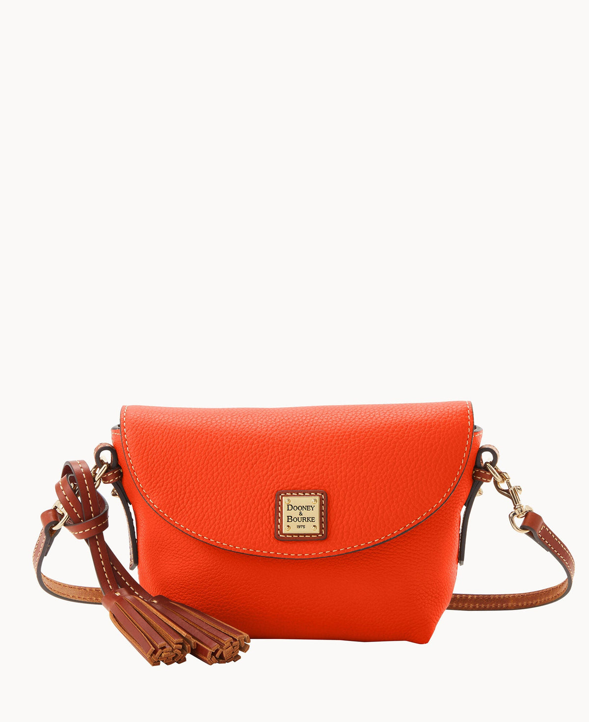 Pebble Grain Crossbody Saddle Bag