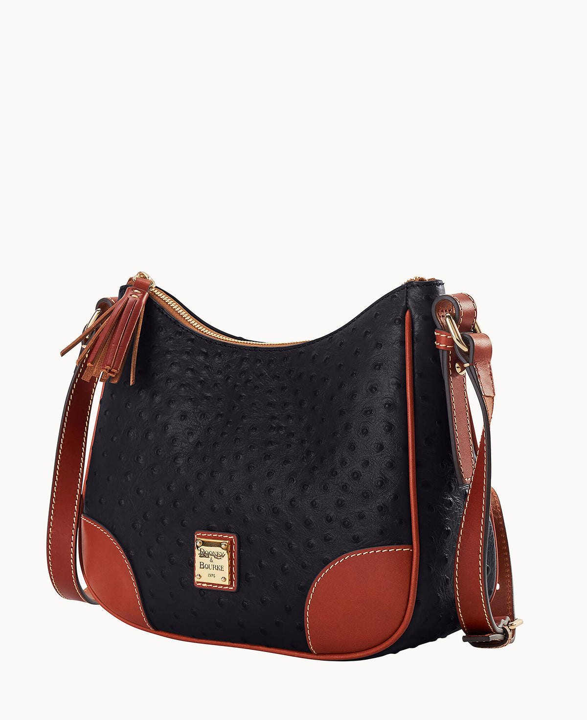 Ostrich Crossbody Hobo