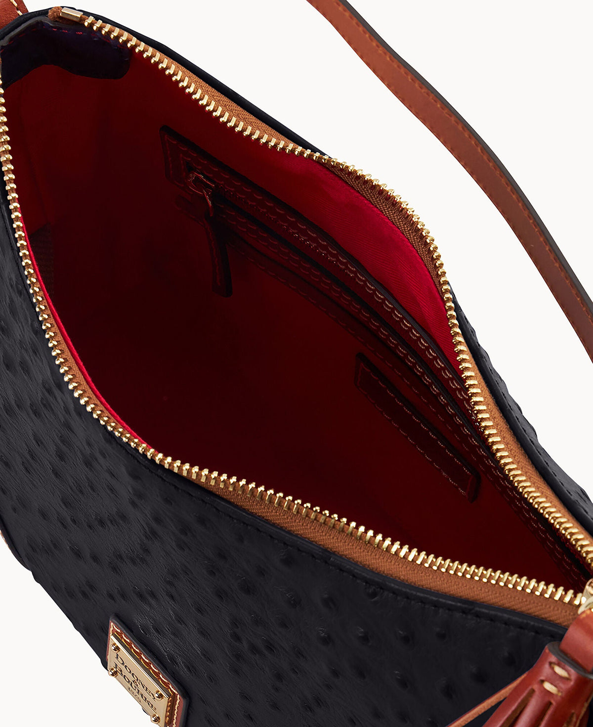 Ostrich Crossbody Hobo