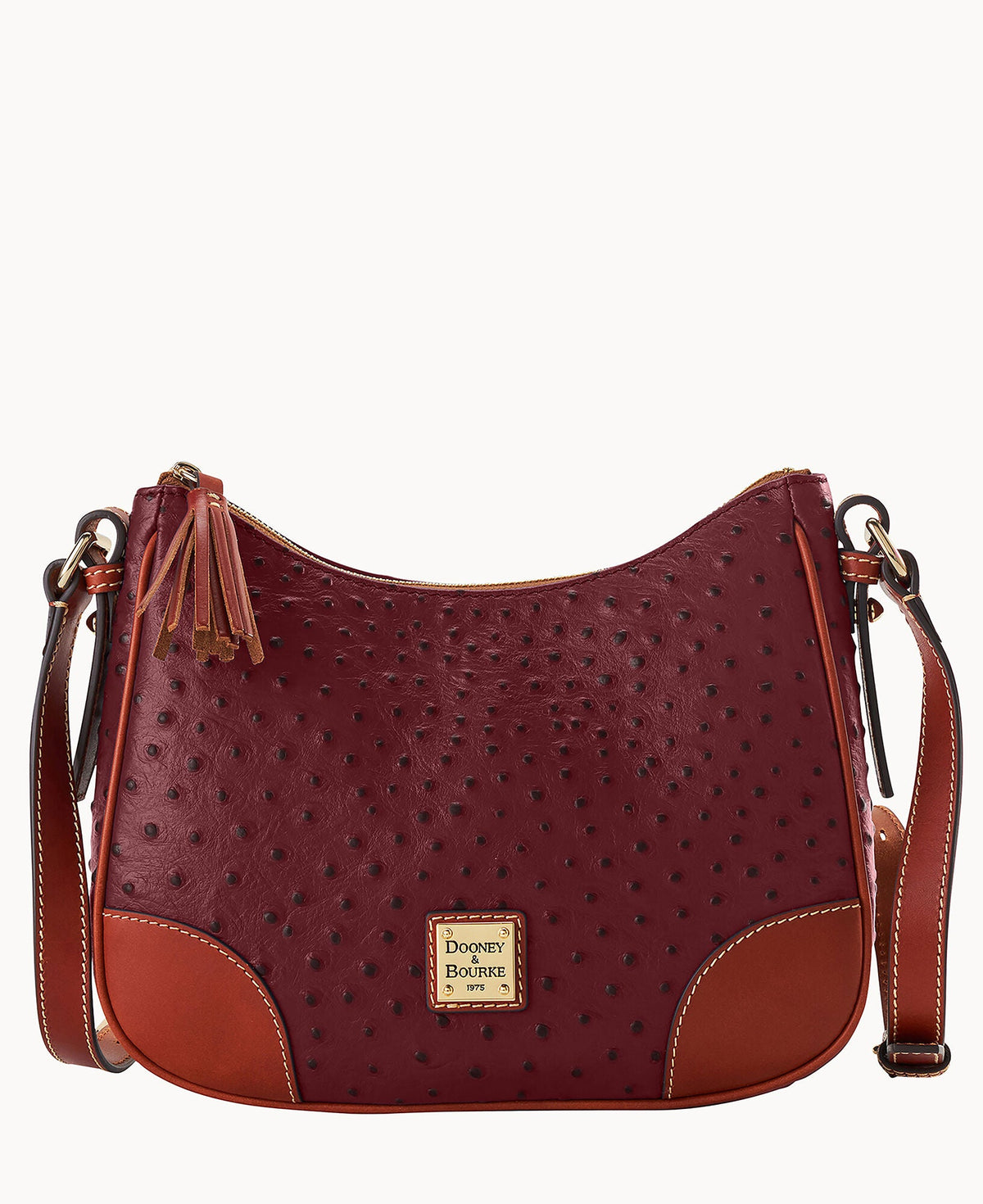 Ostrich Crossbody Hobo