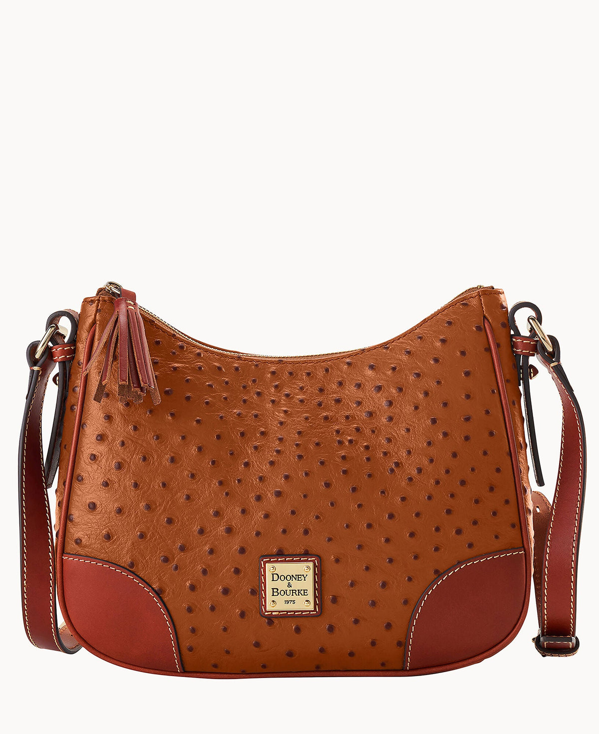 Ostrich Crossbody Hobo