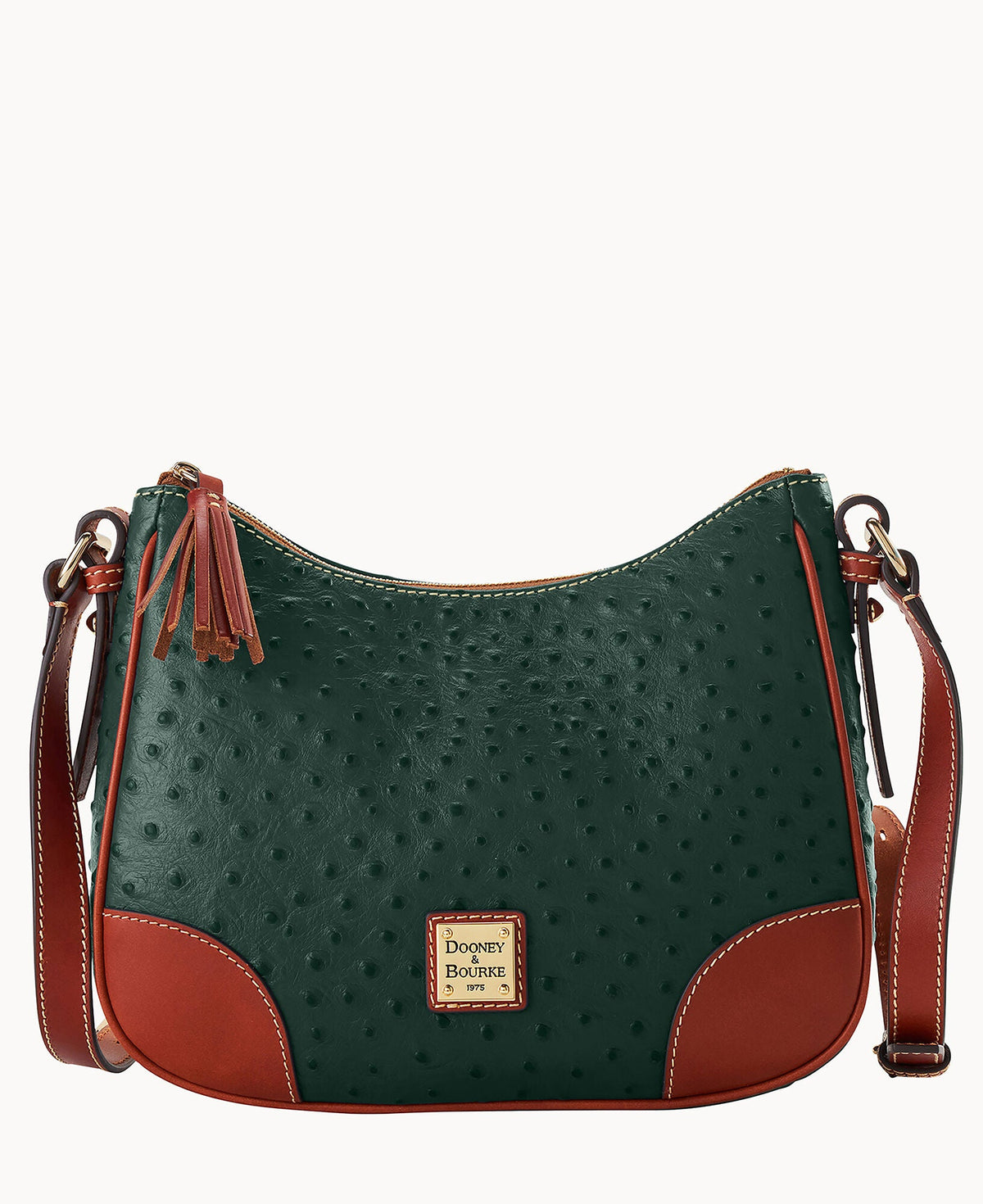 Ostrich Crossbody Hobo