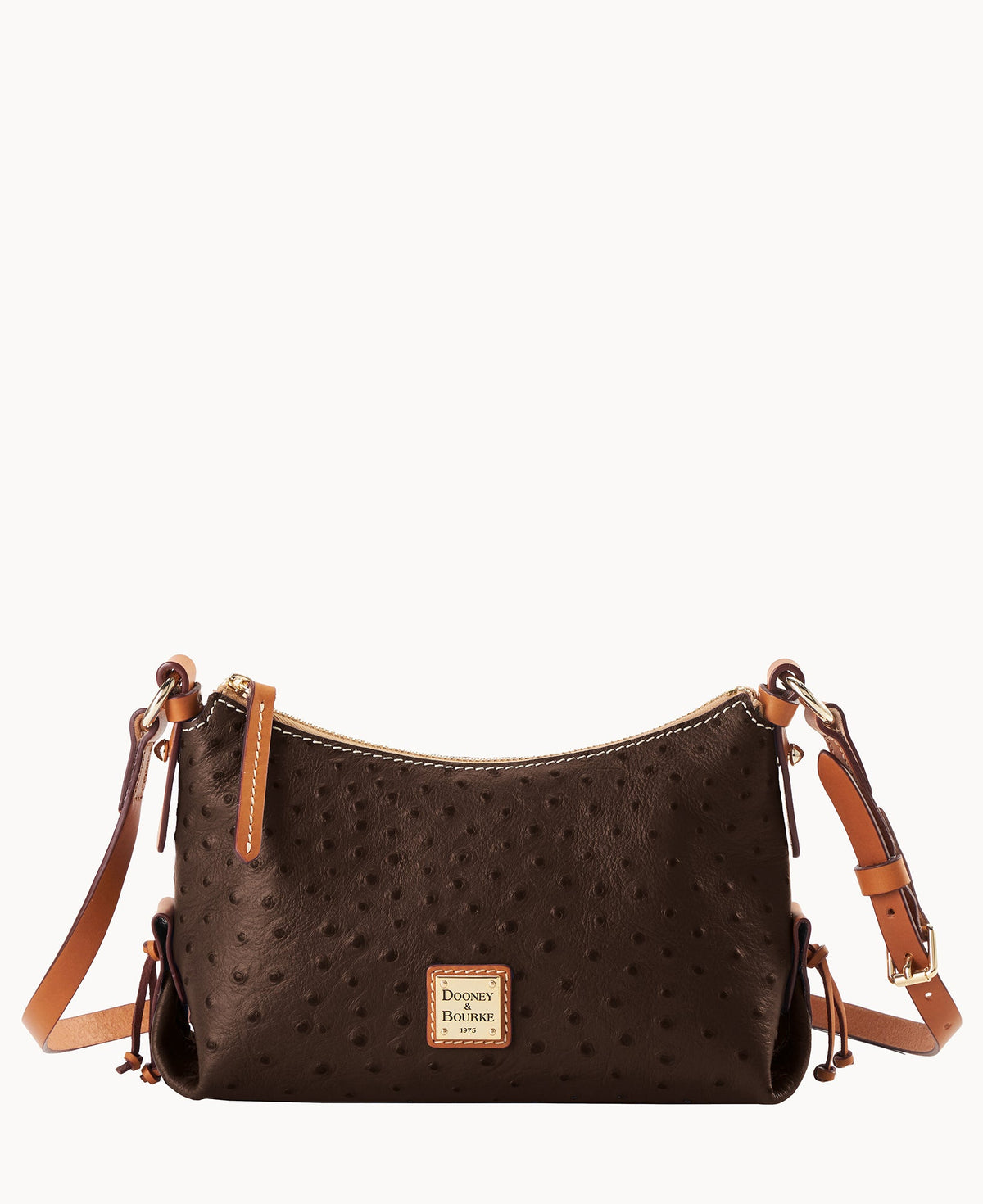 Ostrich Hobo Crossbody 22