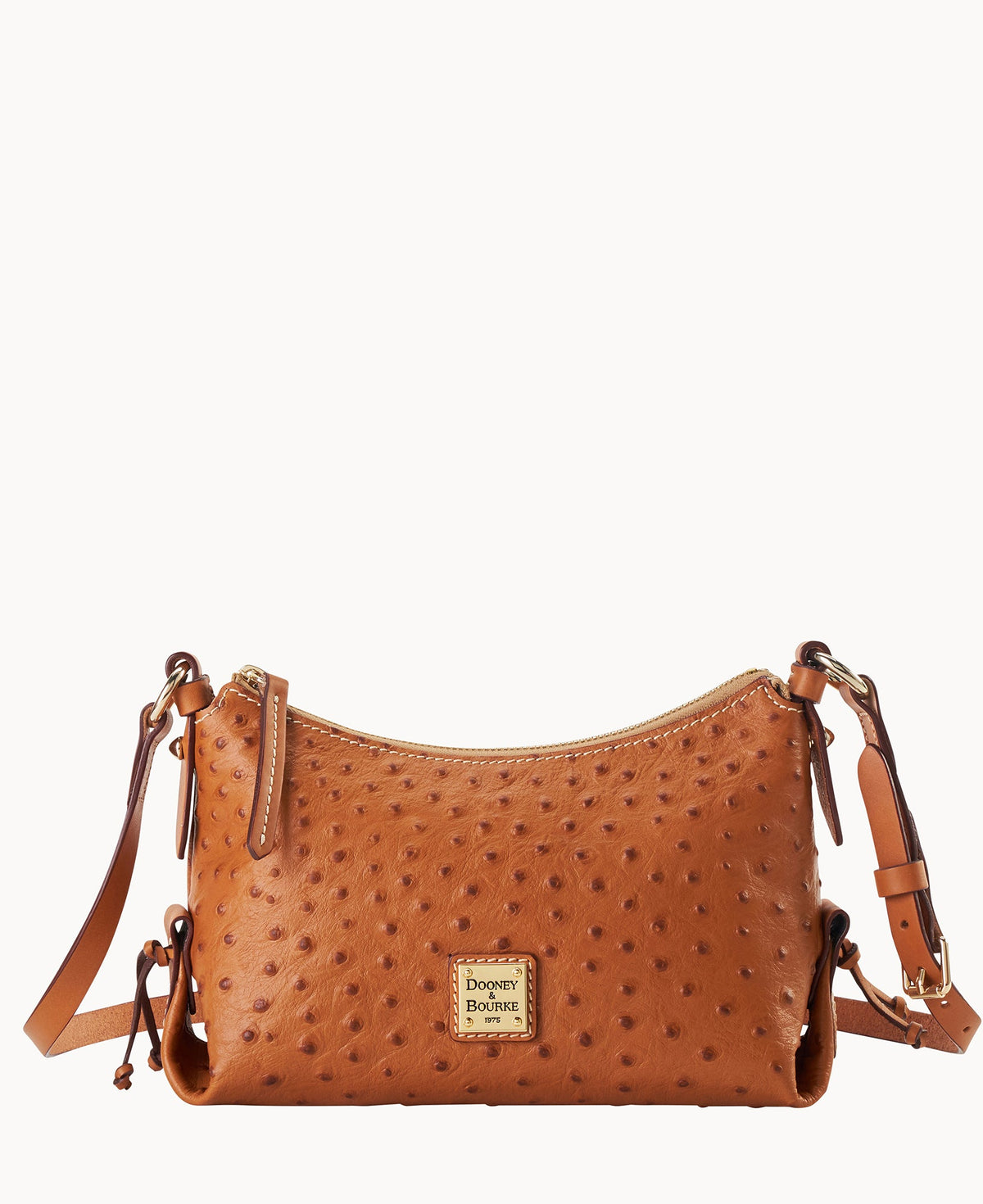 Ostrich Hobo Crossbody 22