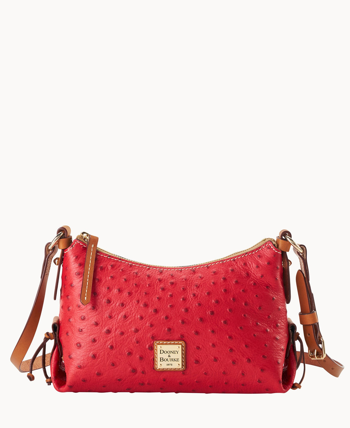 Ostrich Hobo Crossbody 22