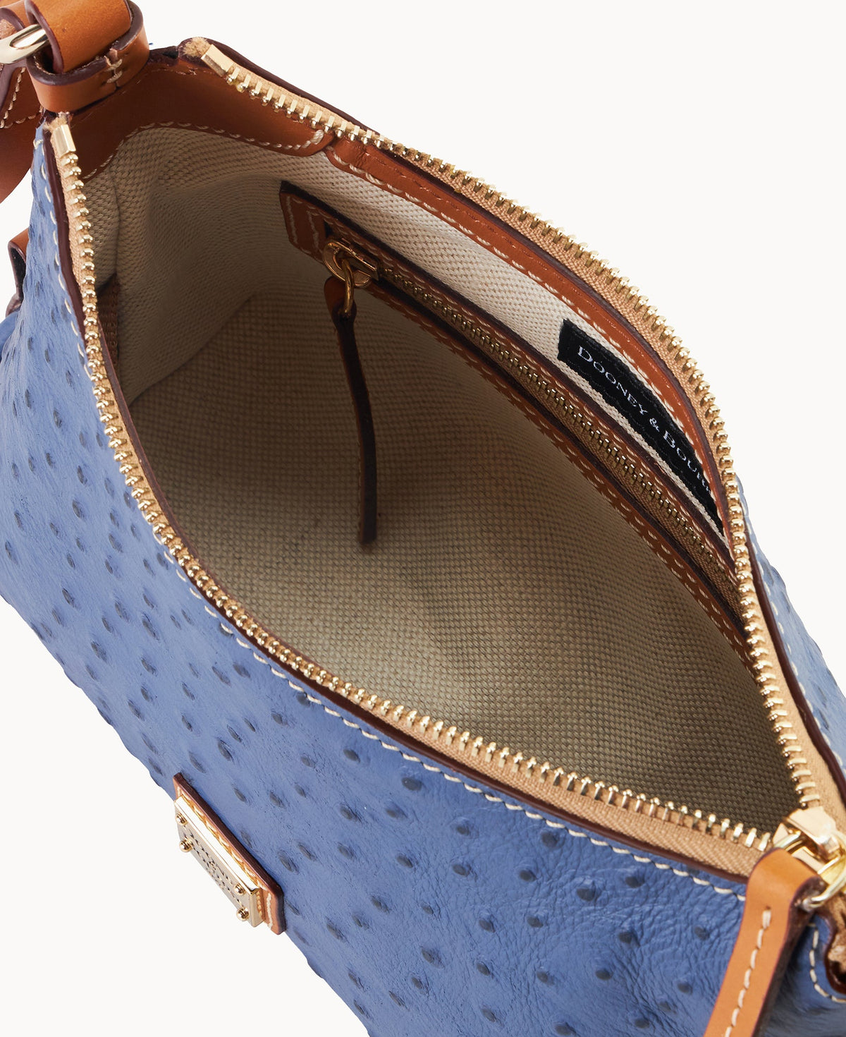Ostrich Hobo Crossbody 22