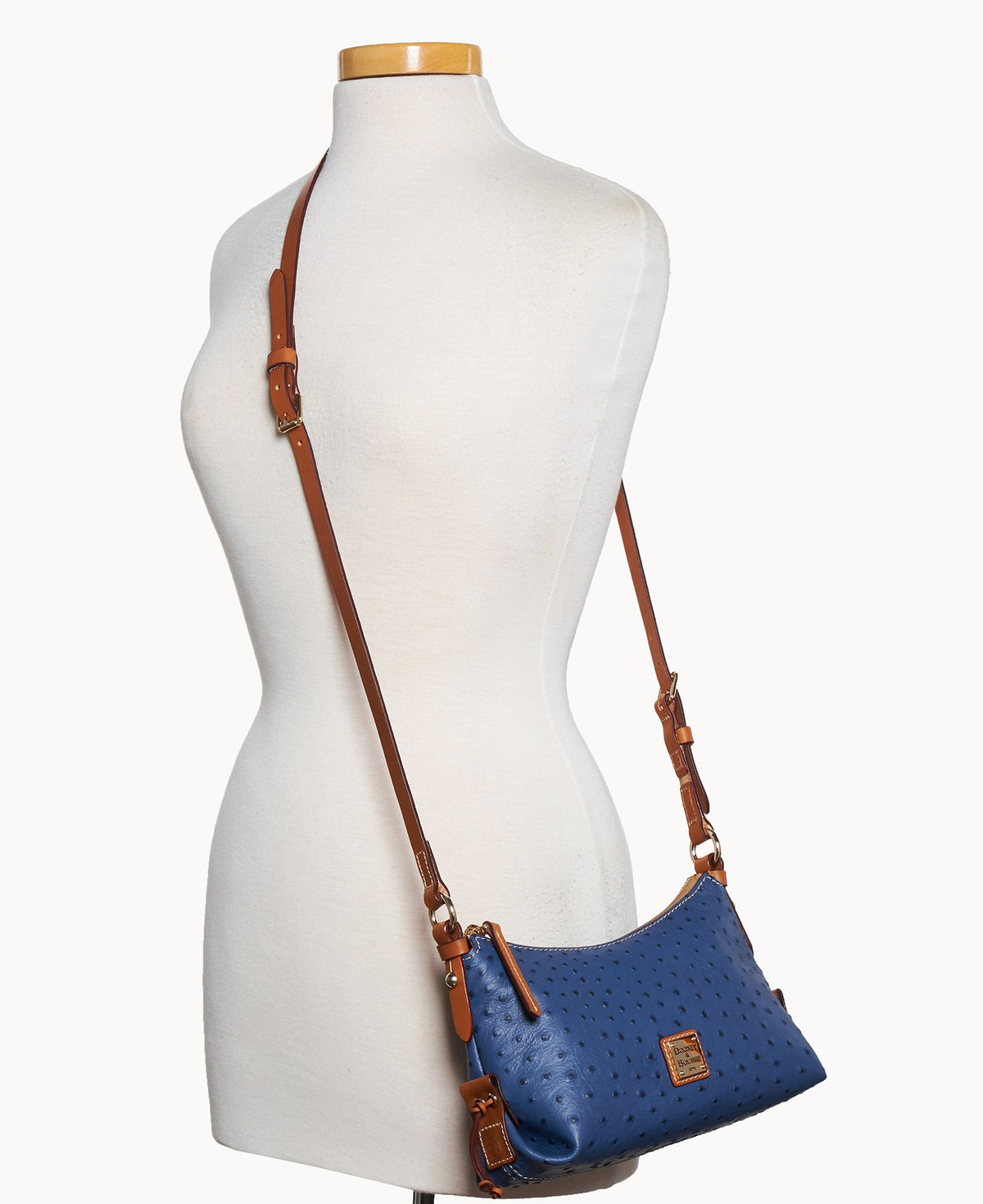 Ostrich Hobo Crossbody 22