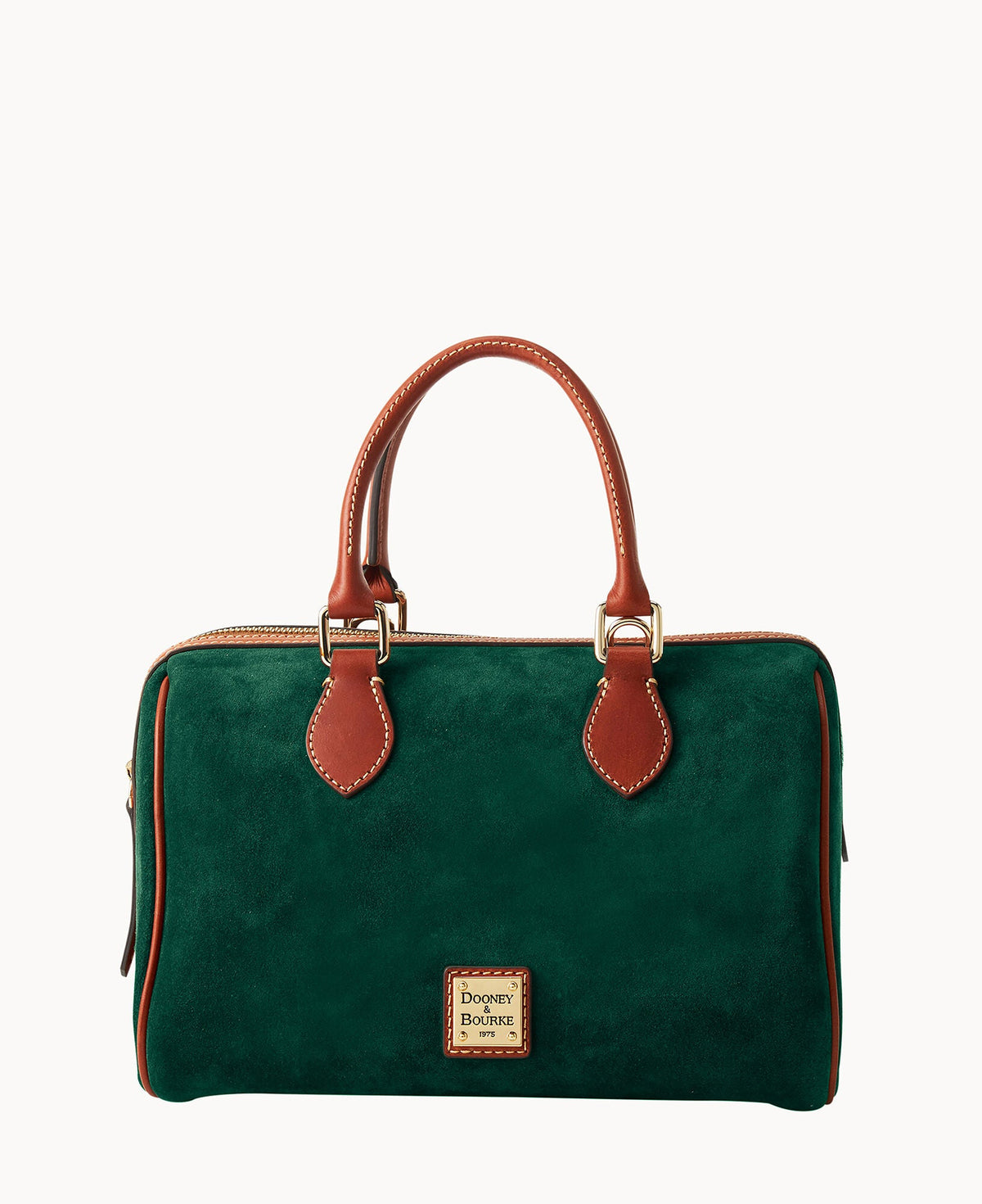 Suede Barrel Satchel