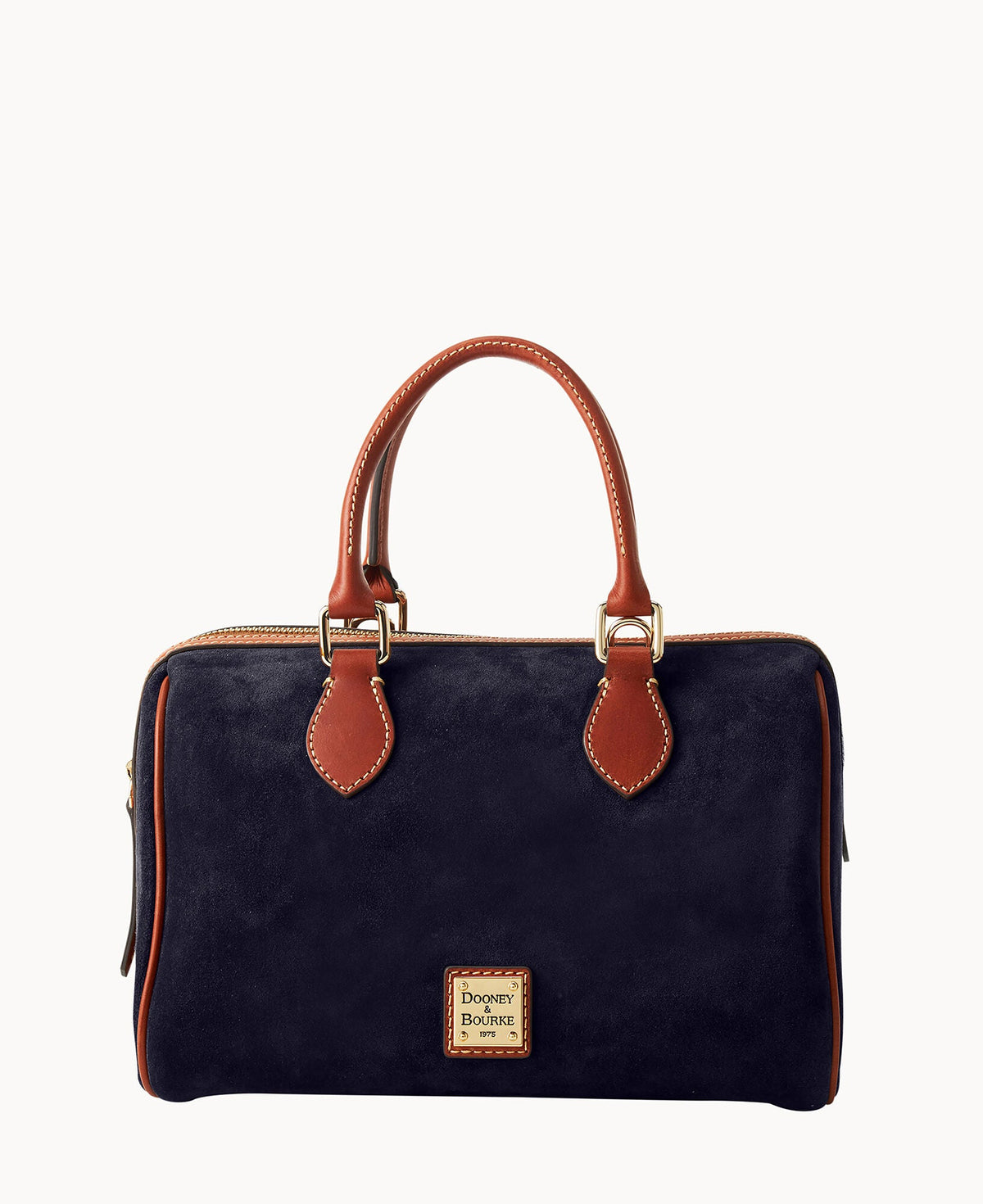 Suede Barrel Satchel