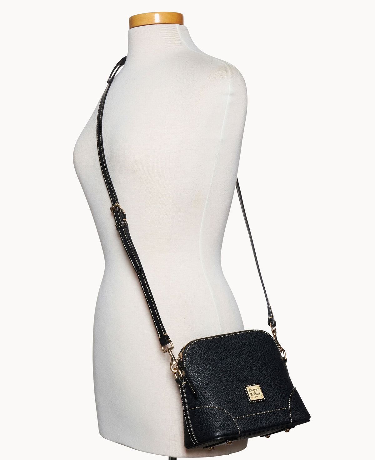 Pebble Grain Small Domed Crossbody