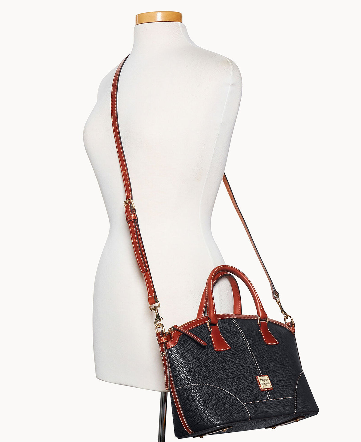 Pebble Grain Small Domed Satchel