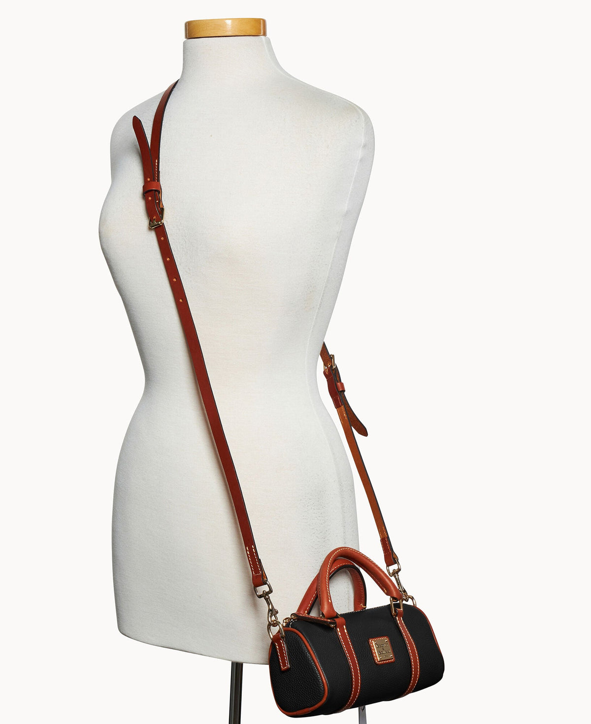 Pebble Grain Crossbody Barrel Satchel 20
