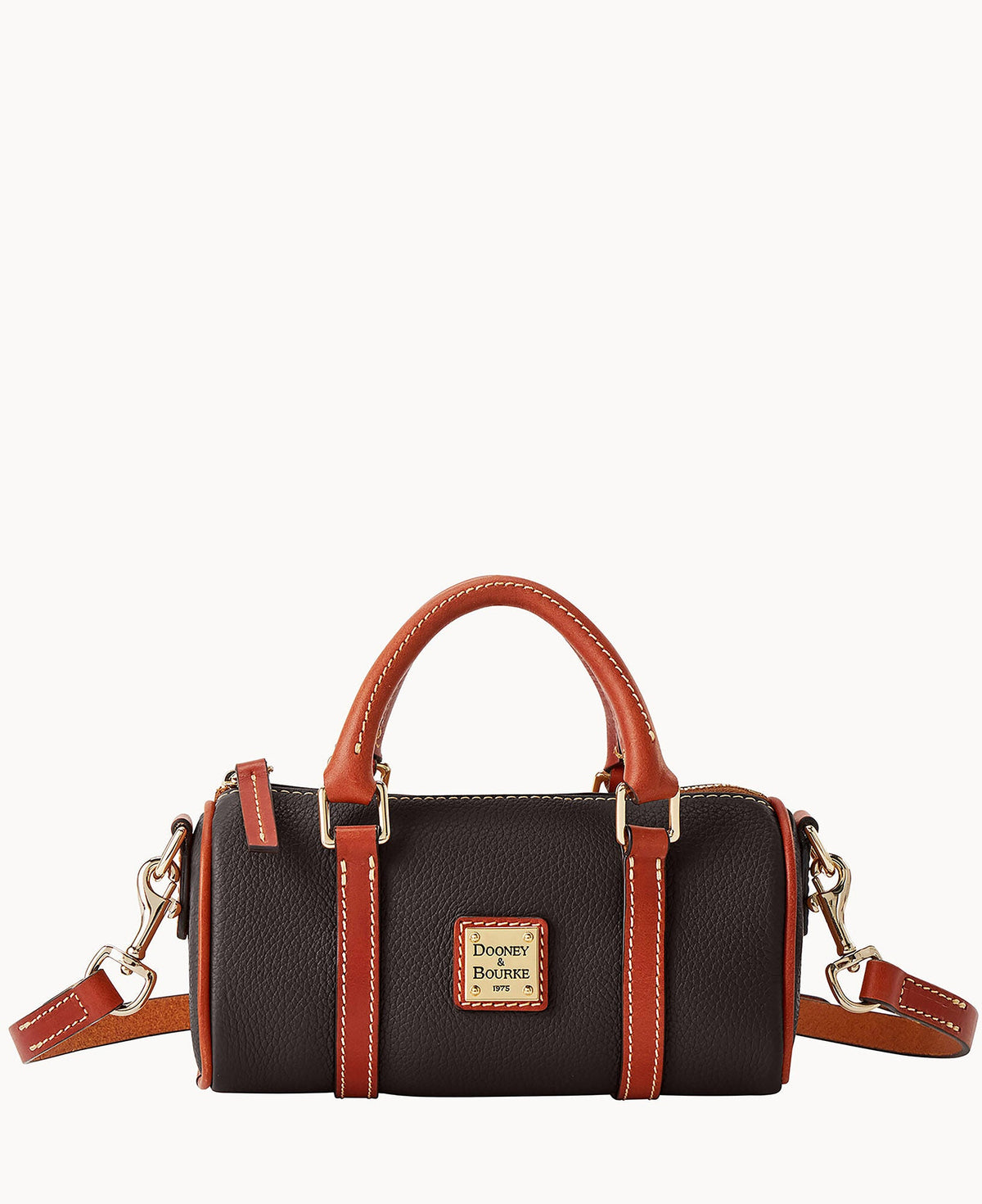 Pebble Grain Crossbody Barrel Satchel 20