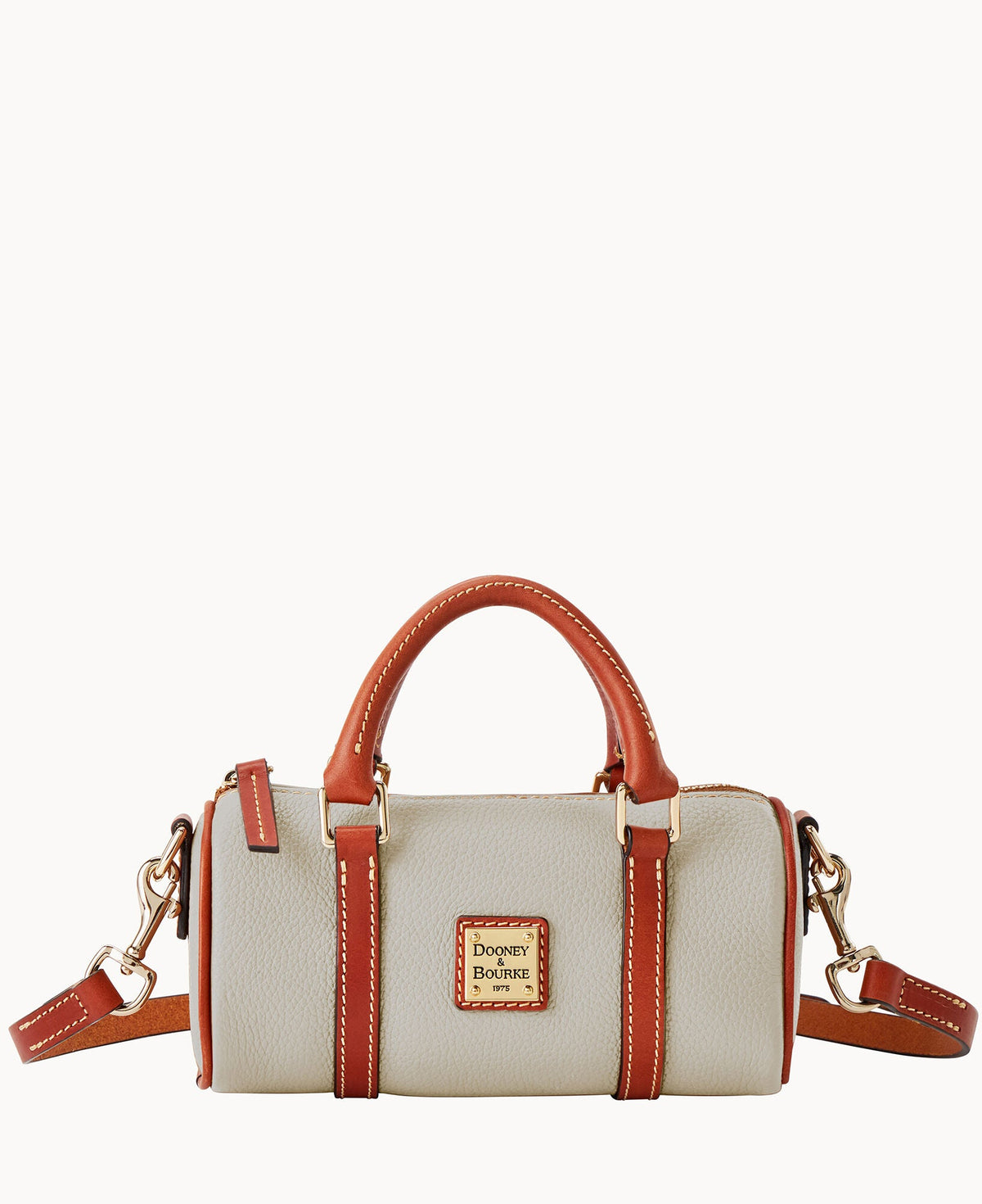 Pebble Grain Crossbody Barrel Satchel 20