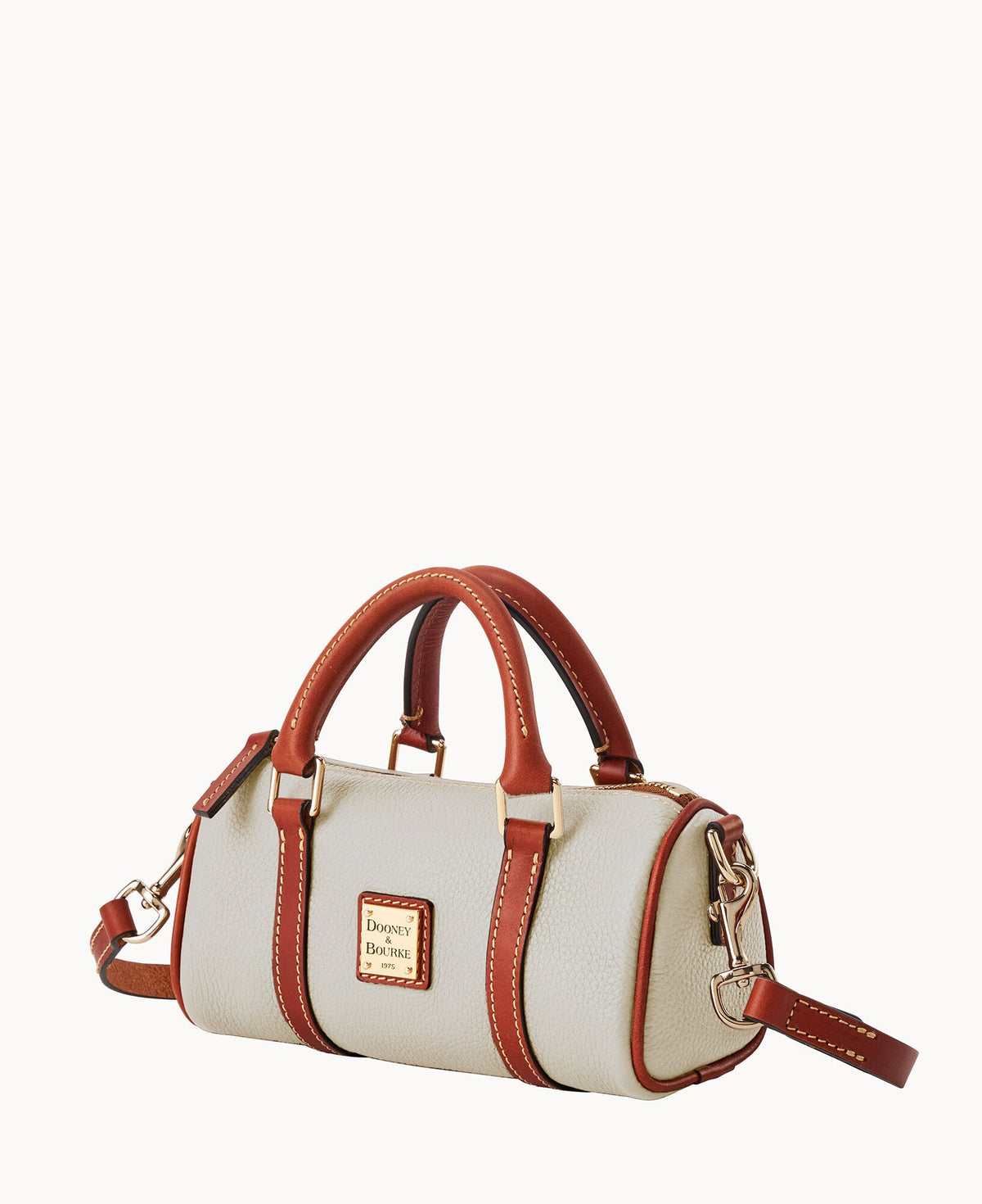Pebble Grain Crossbody Barrel Satchel 20