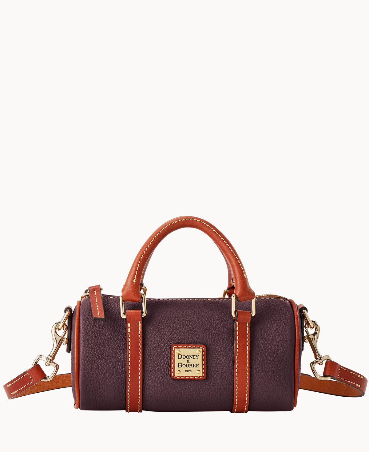 Pebble Grain Crossbody Barrel Satchel 20