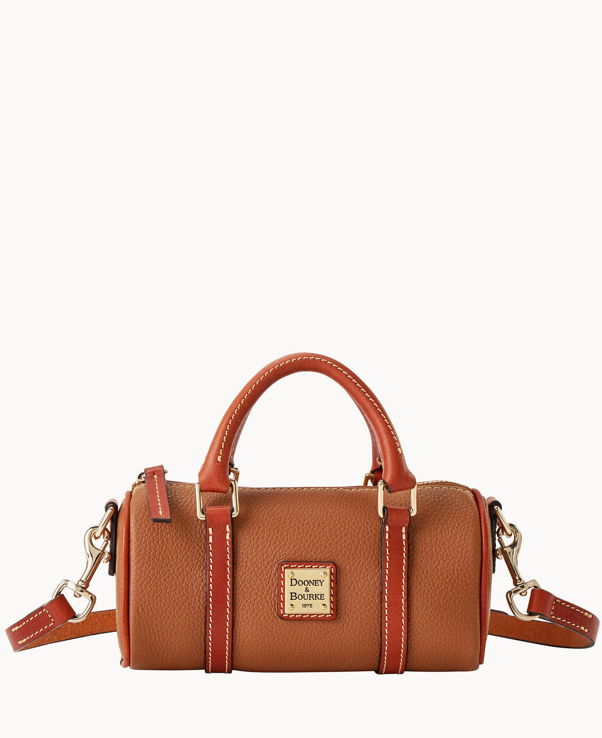 Pebble Grain Crossbody Barrel Satchel 20