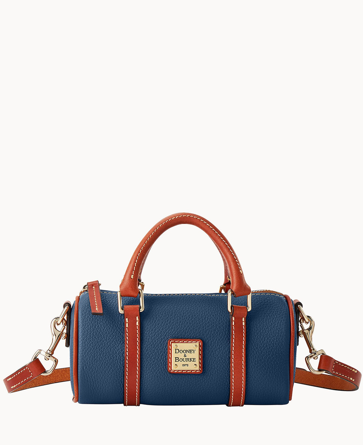 Pebble Grain Crossbody Barrel Satchel 20