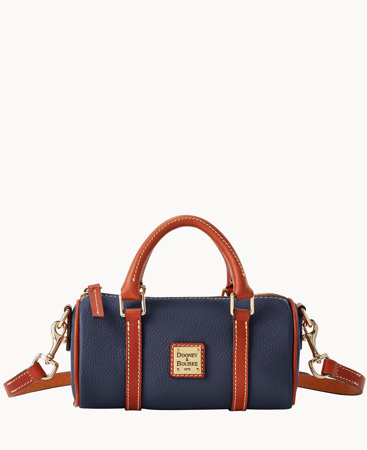 Pebble Grain Crossbody Barrel Satchel 20