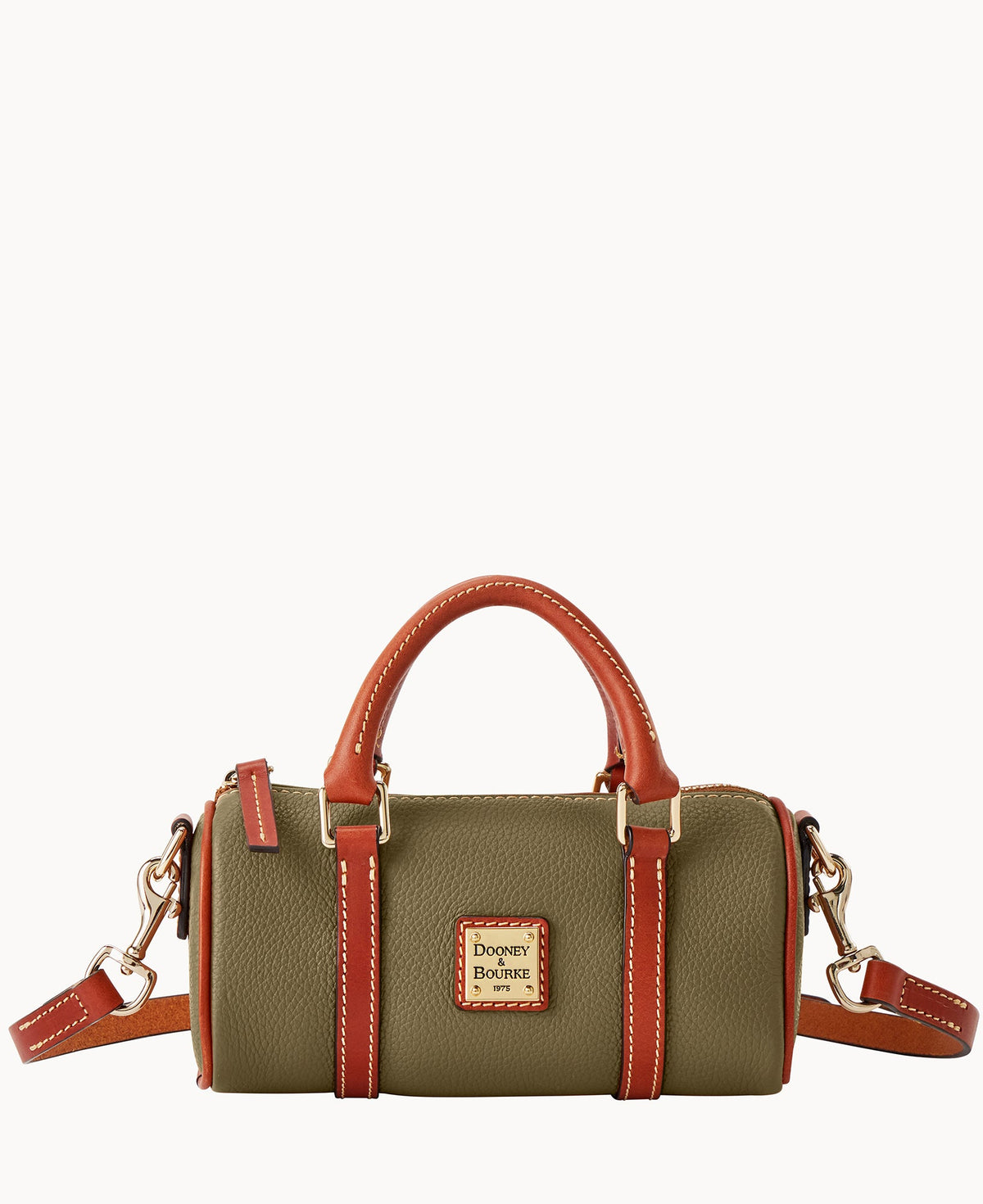 Pebble Grain Crossbody Barrel Satchel 20