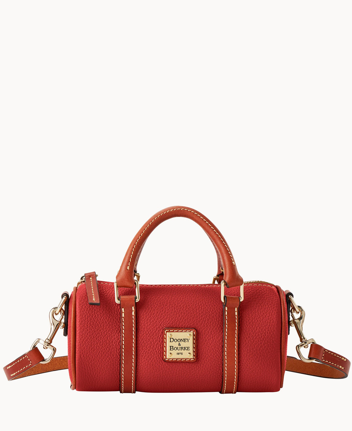 Pebble Grain Crossbody Barrel Satchel 20
