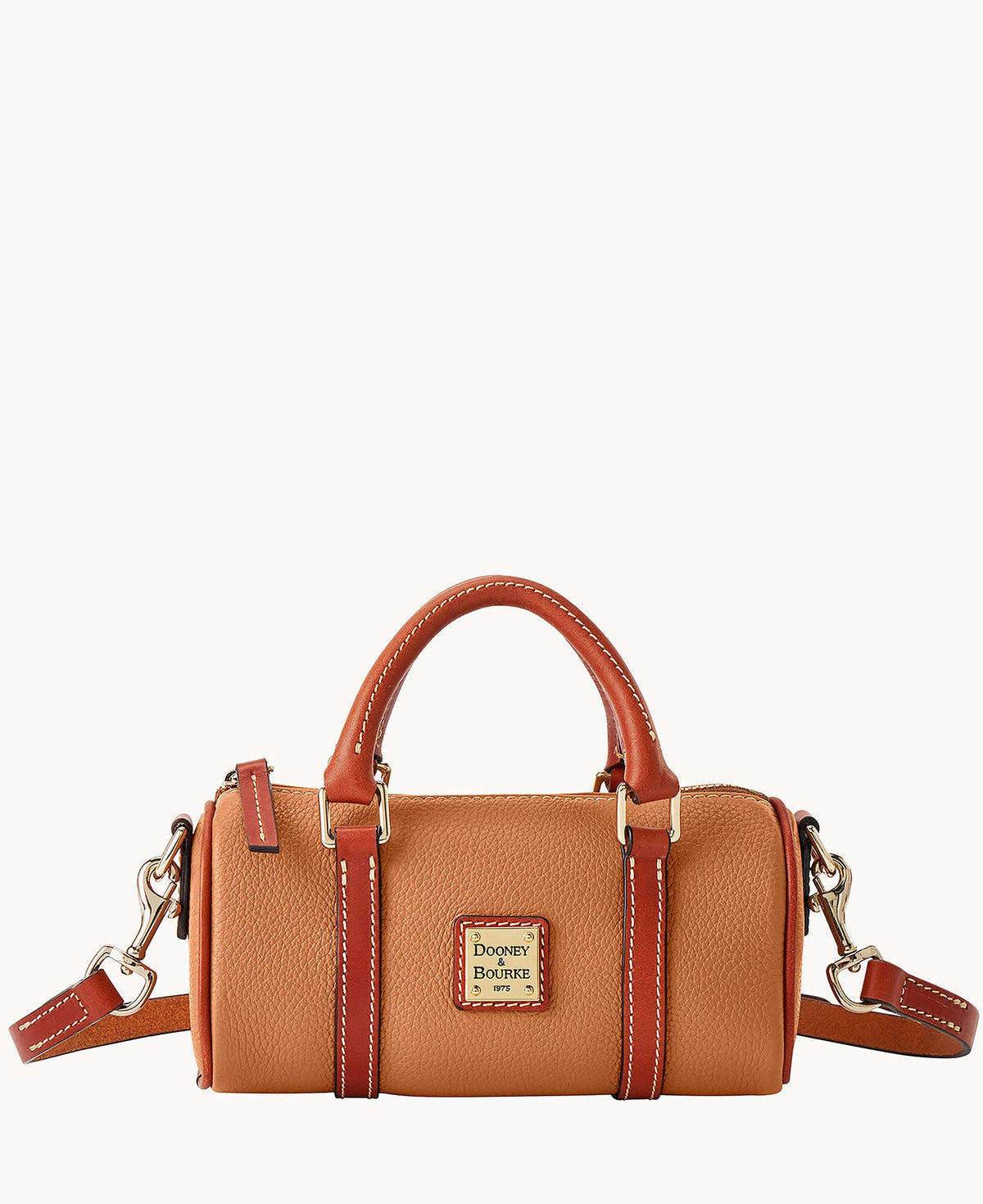 Pebble Grain Crossbody Barrel Satchel 20