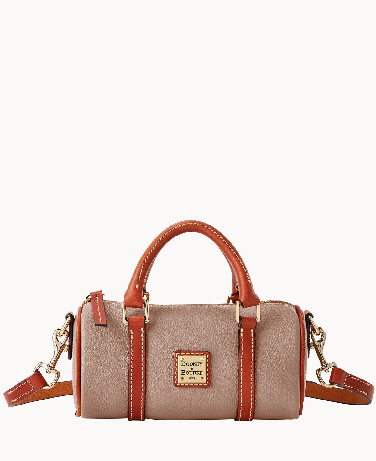 Pebble Grain Crossbody Barrel Satchel 20