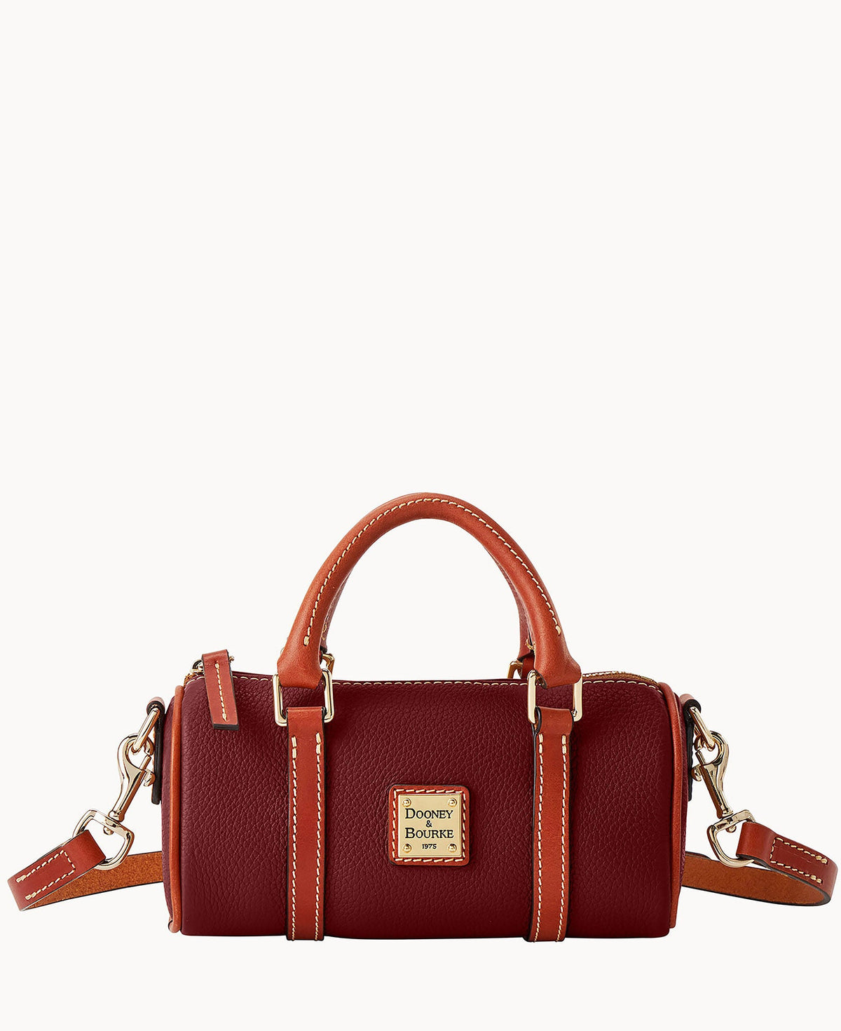 Pebble Grain Crossbody Barrel Satchel 20