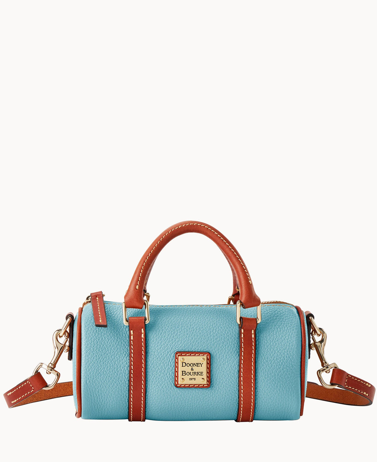 Pebble Grain Crossbody Barrel Satchel 20