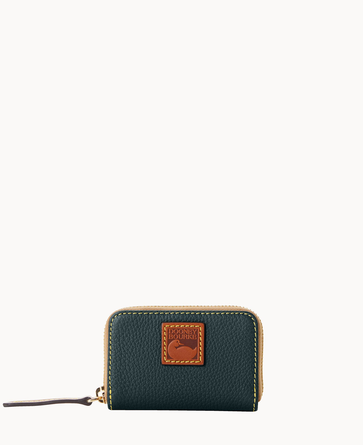 Pebble Grain Zip Around Credit Card Case