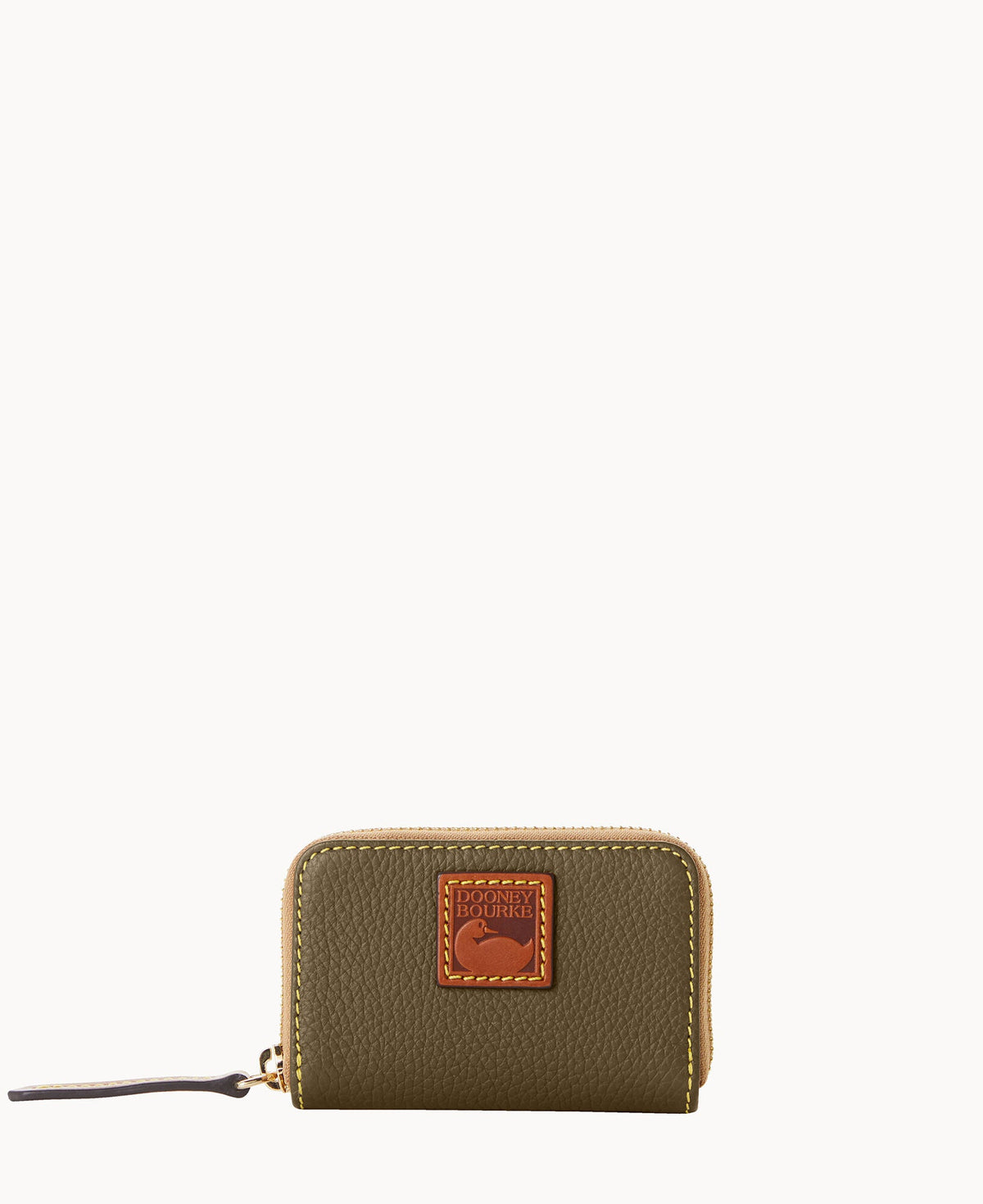 Pebble Grain Zip Around Credit Card Case