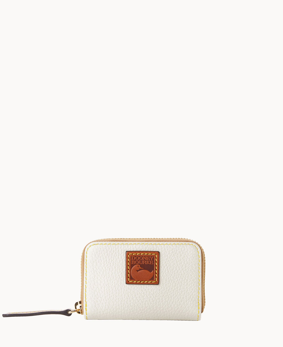 Pebble Grain Zip Around Credit Card Case