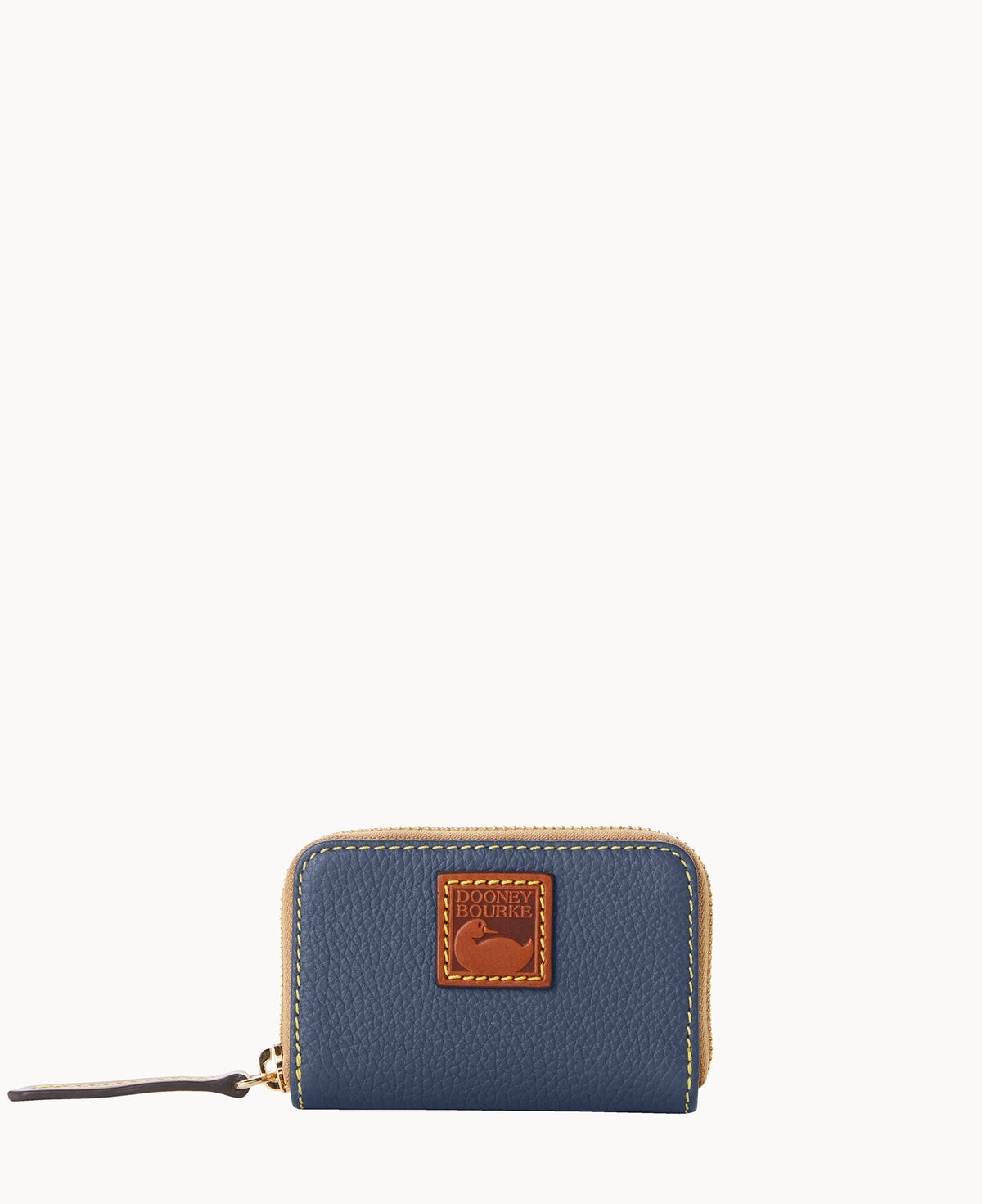 Pebble Grain Zip Around Credit Card Case