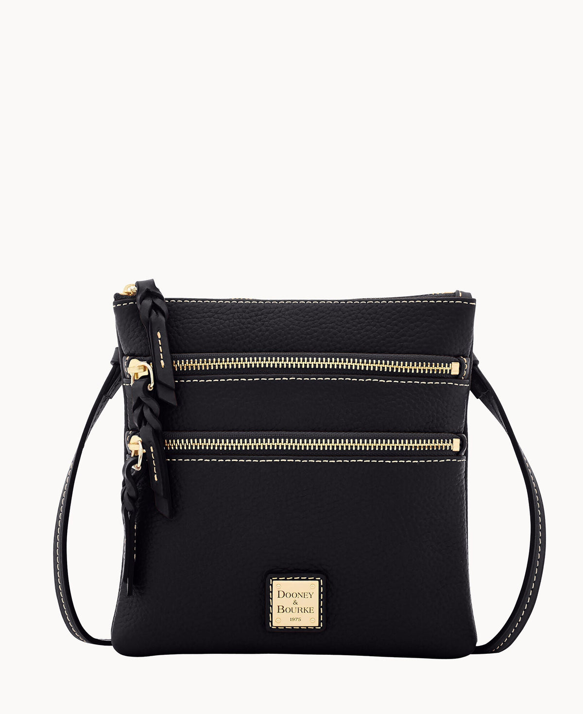 Pebble Grain North South Triple Zip